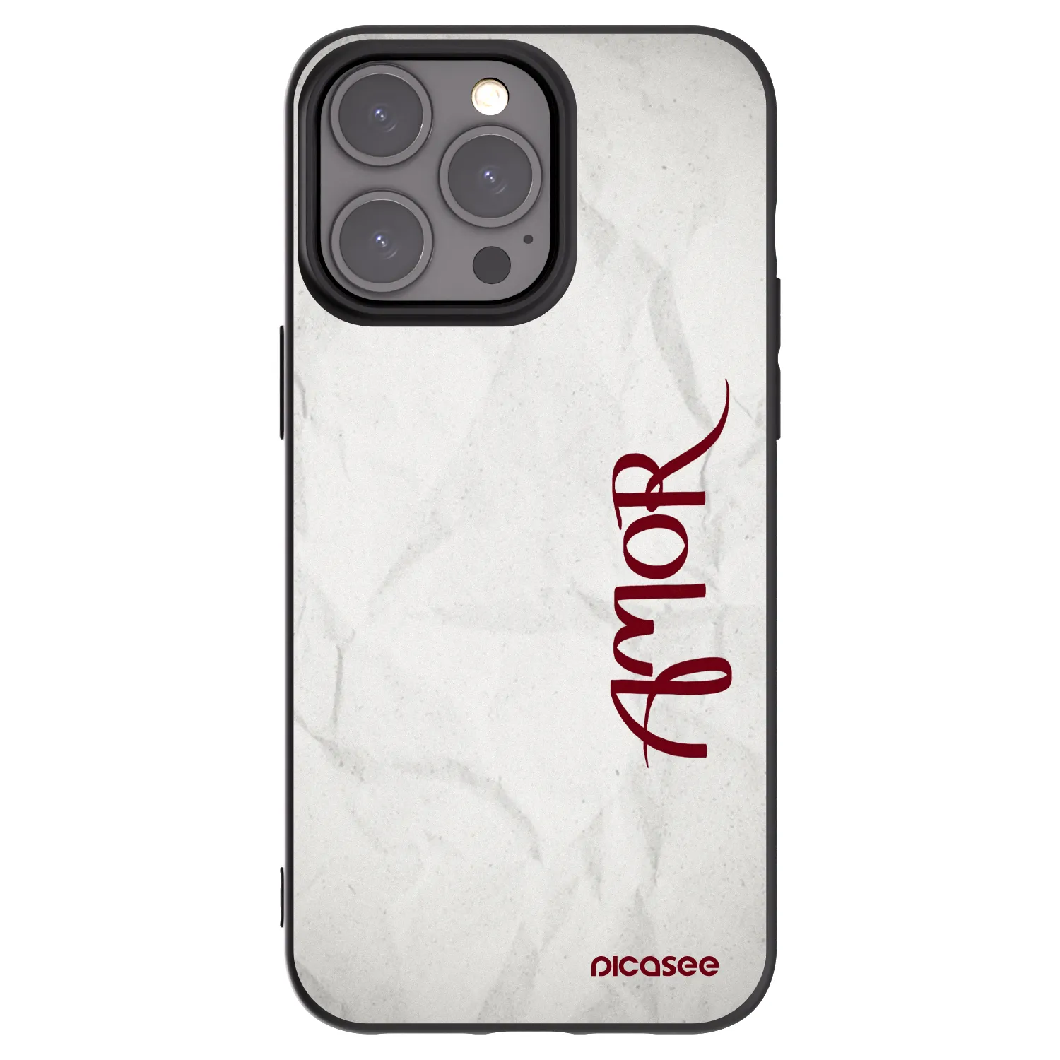 Picasee crna silikonska maskica za Apple iPhone 15 Pro Max - Amor