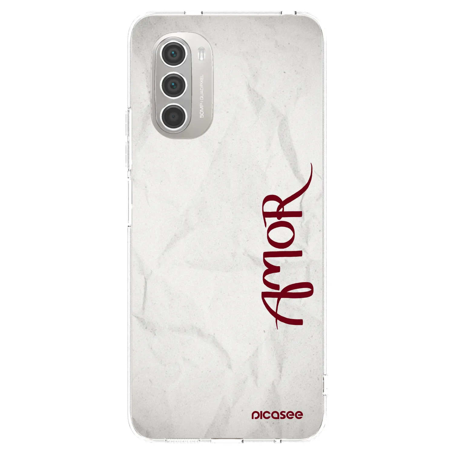 Picasee silikonska prozirna maskica za Motorola Moto G51 - Amor