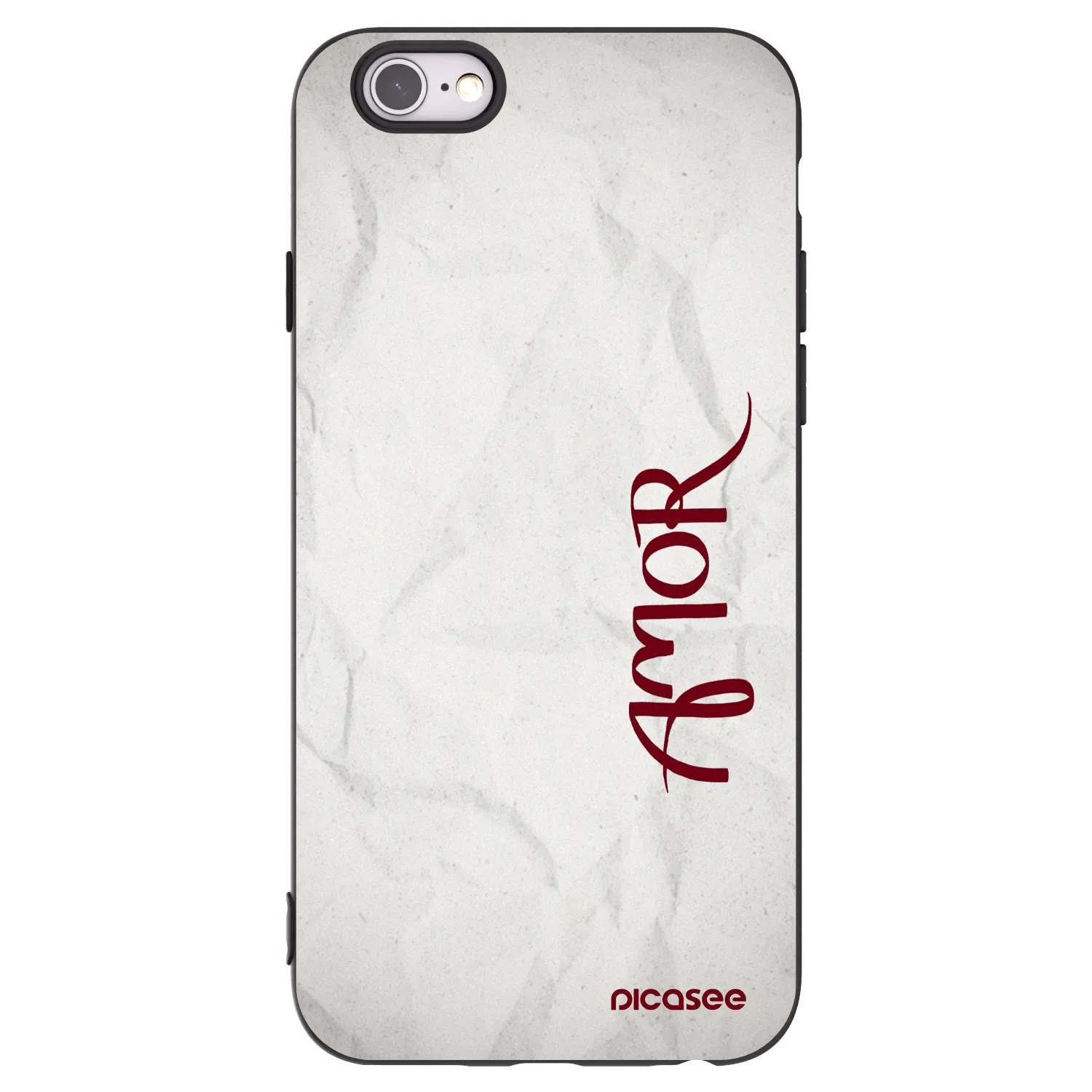 Picasee crna silikonska maskica za Apple iPhone 6/6S - Amor