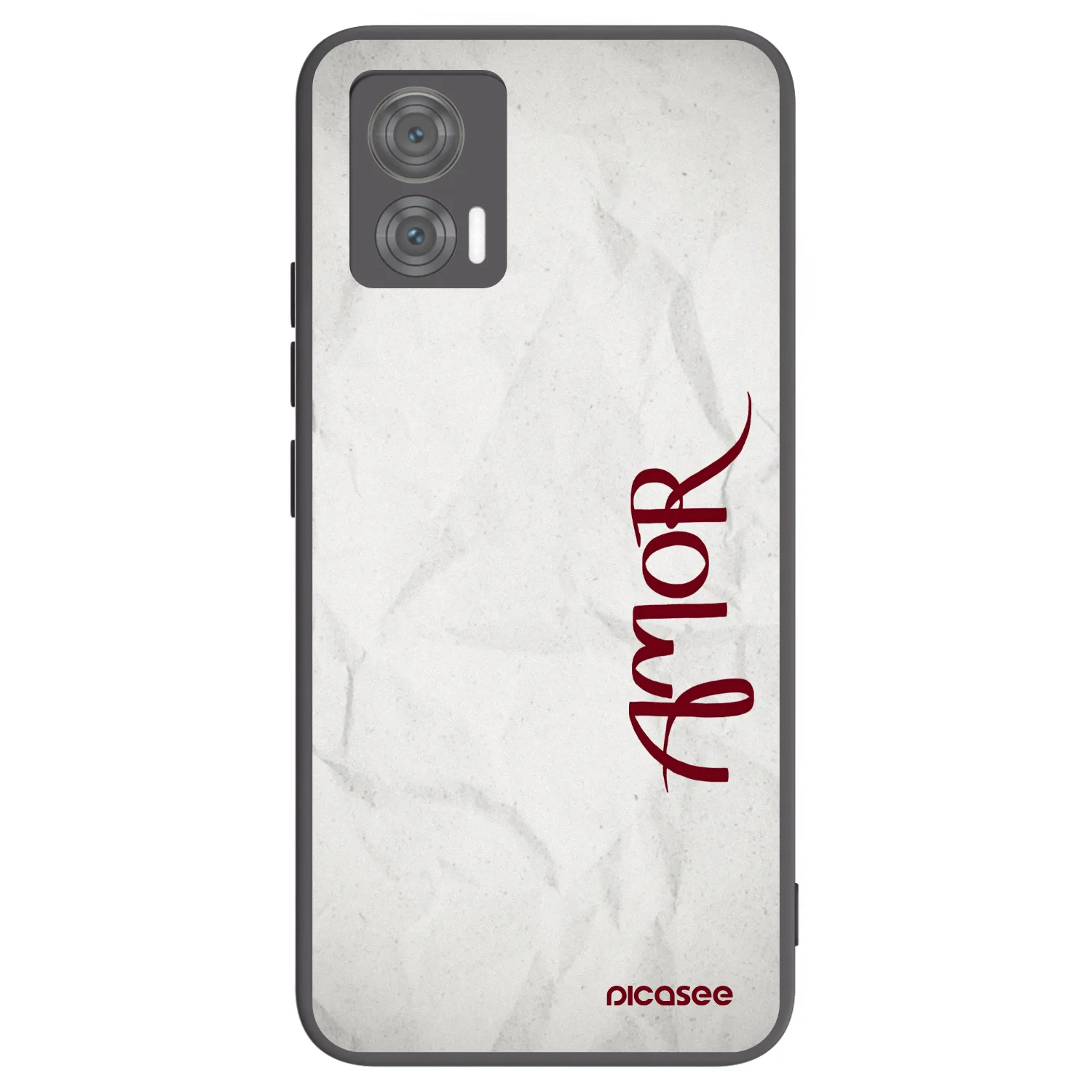 Picasee crna silikonska maskica za Motorola Edge 30 Neo - Amor