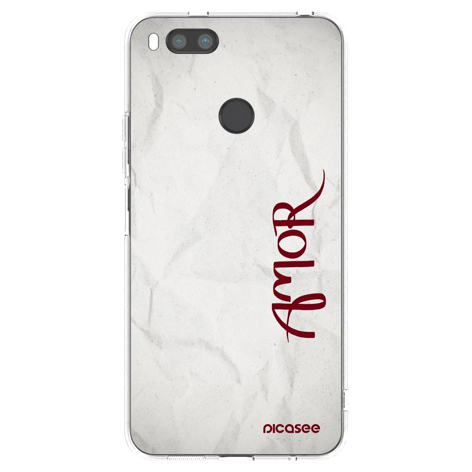 Picasee silikonska prozirna maskica za Xiaomi Mi A1 Global - Amor