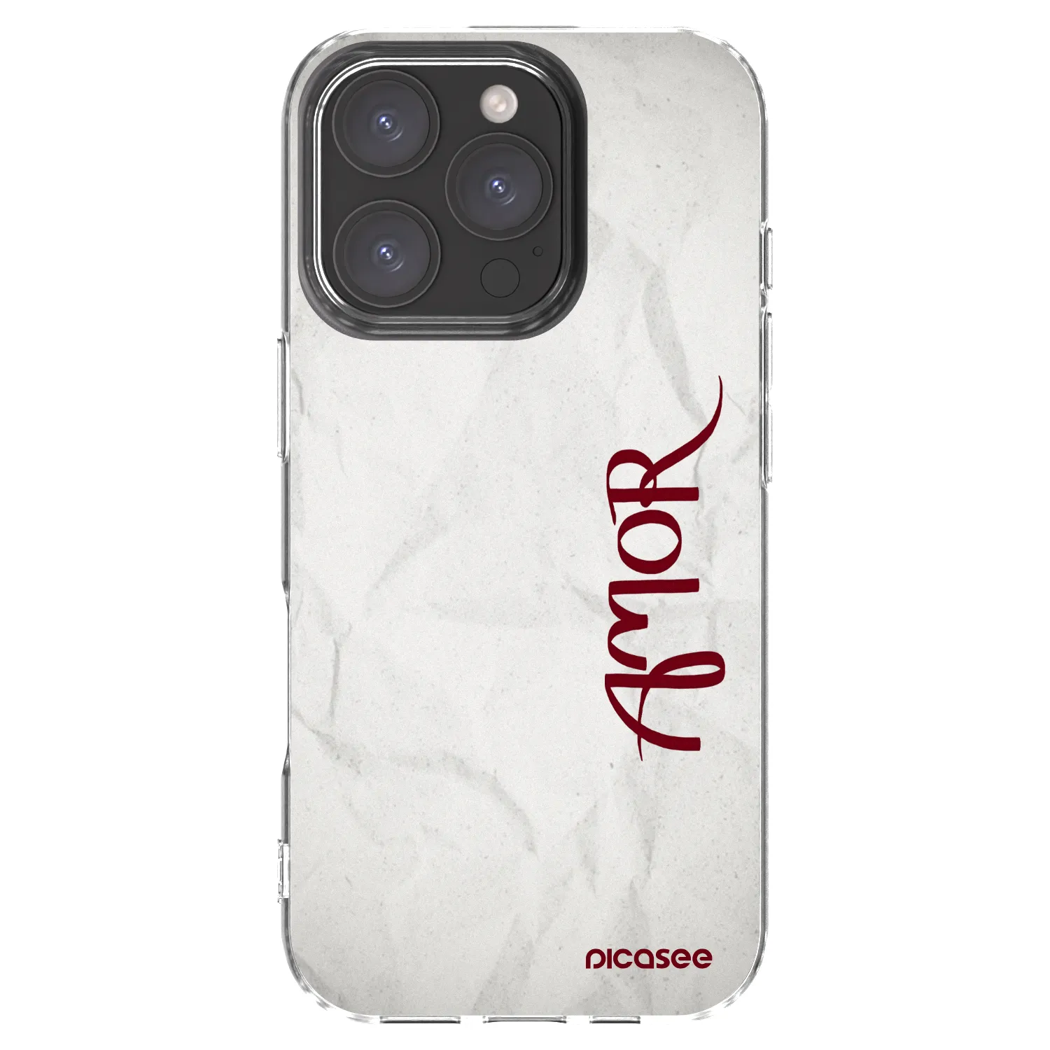 Picasee silikonska prozirna maskica za Apple iPhone 16 Pro - Amor