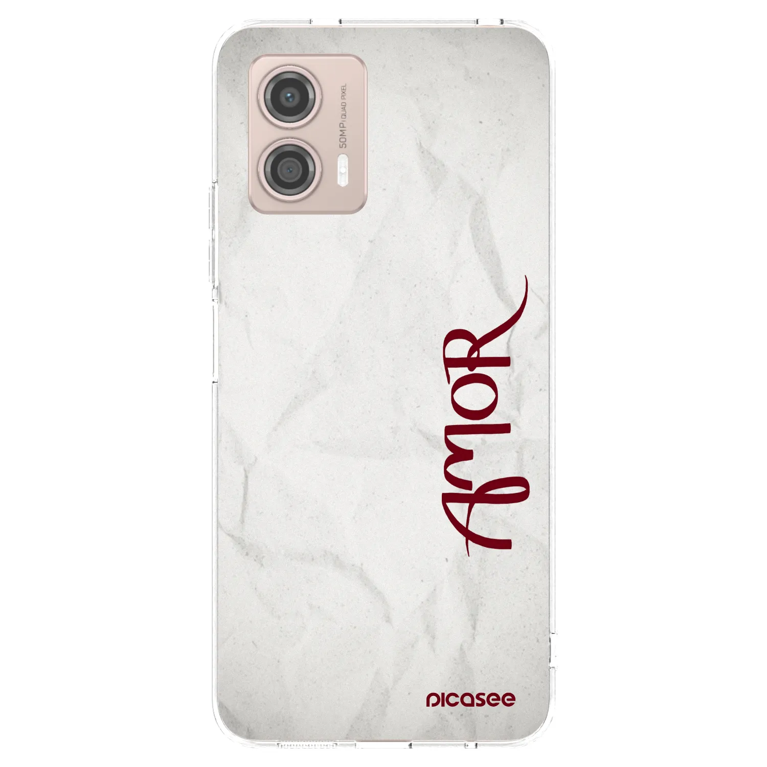 Picasee silikonska prozirna maskica za Motorola Moto G53 5G - Amor