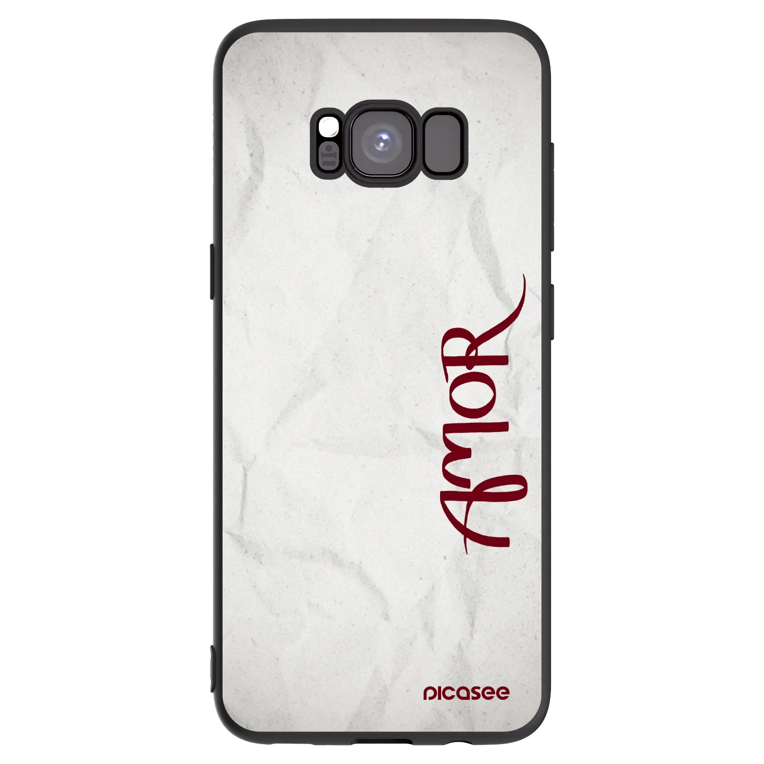 Picasee crna silikonska maskica za Samsung Galaxy S8 G950F - Amor