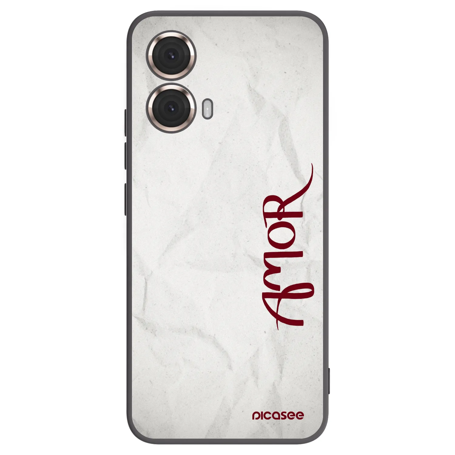 Picasee crna silikonska maskica za Motorola Moto G85 - Amor
