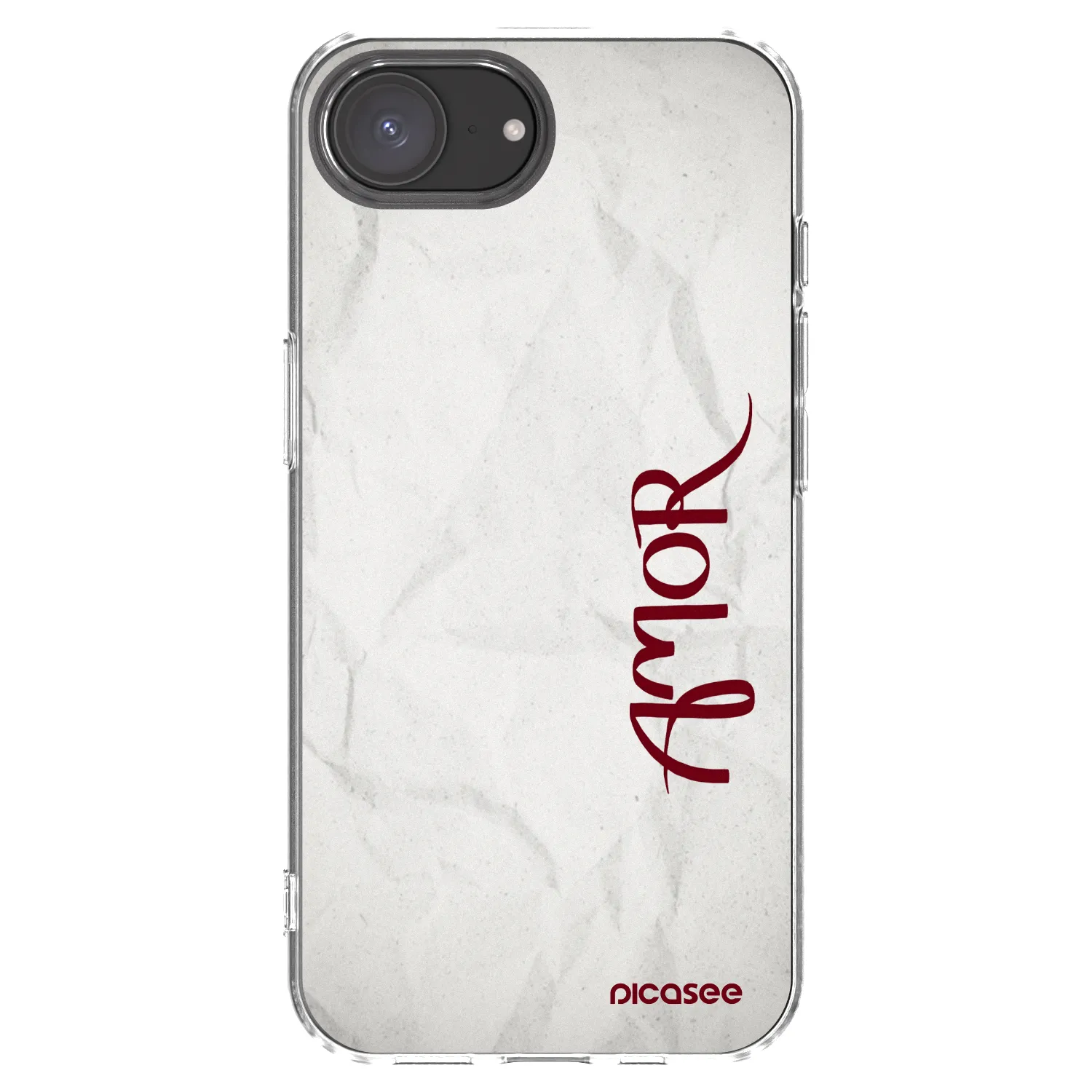 Picasee silikonska prozirna maskica za Apple iPhone 16e - Amor