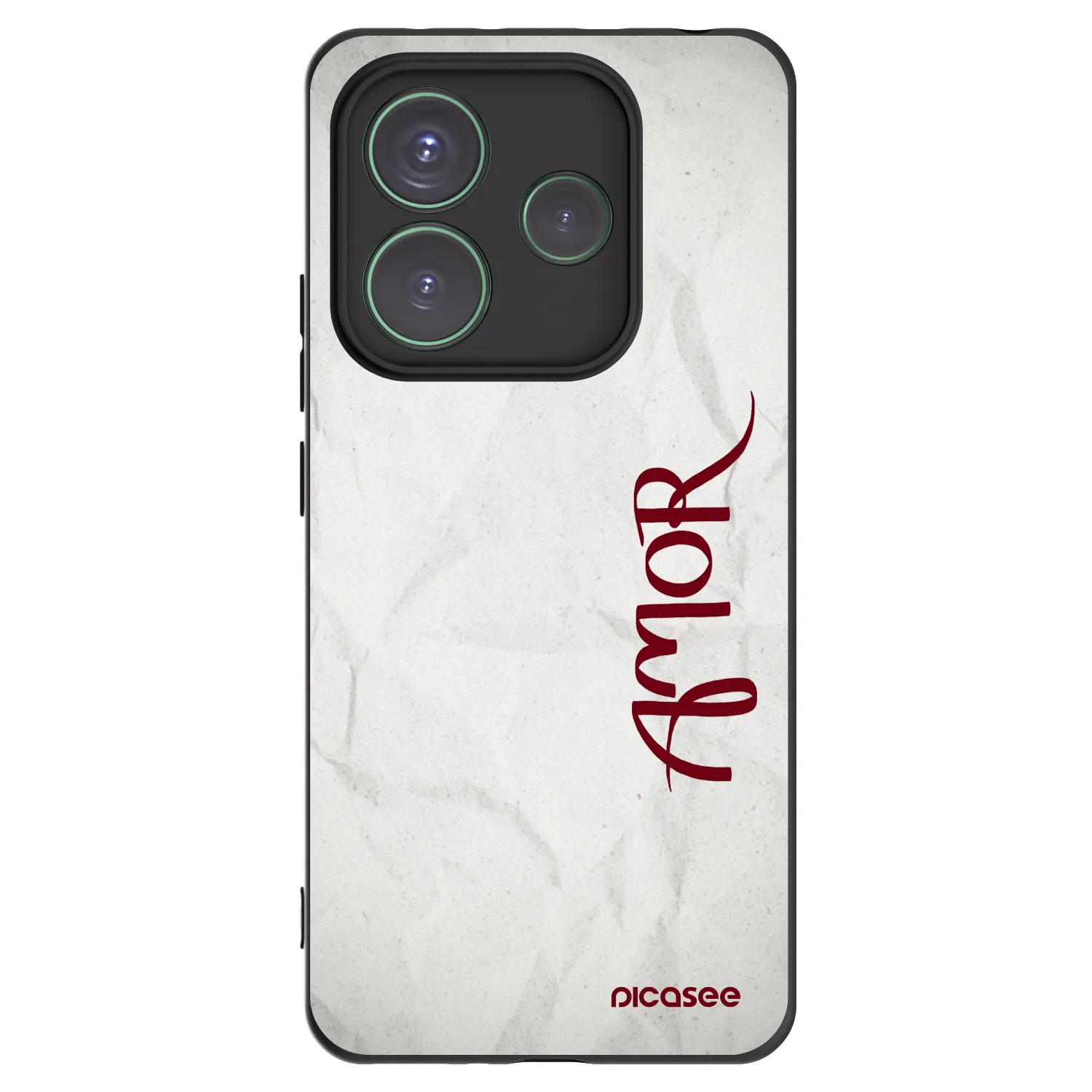 Picasee crna silikonska maskica za Xiaomi Redmi Note 14 5G - Amor