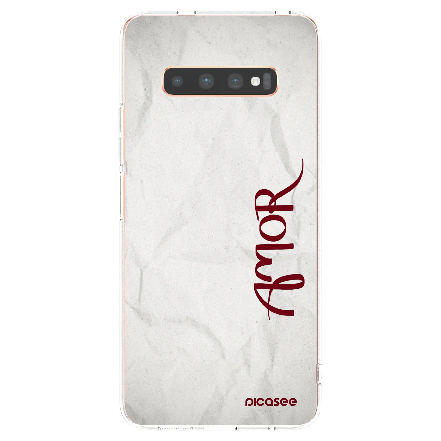 Picasee silikonska prozirna maskica za Samsung Galaxy S10 Plus G975 - Amor