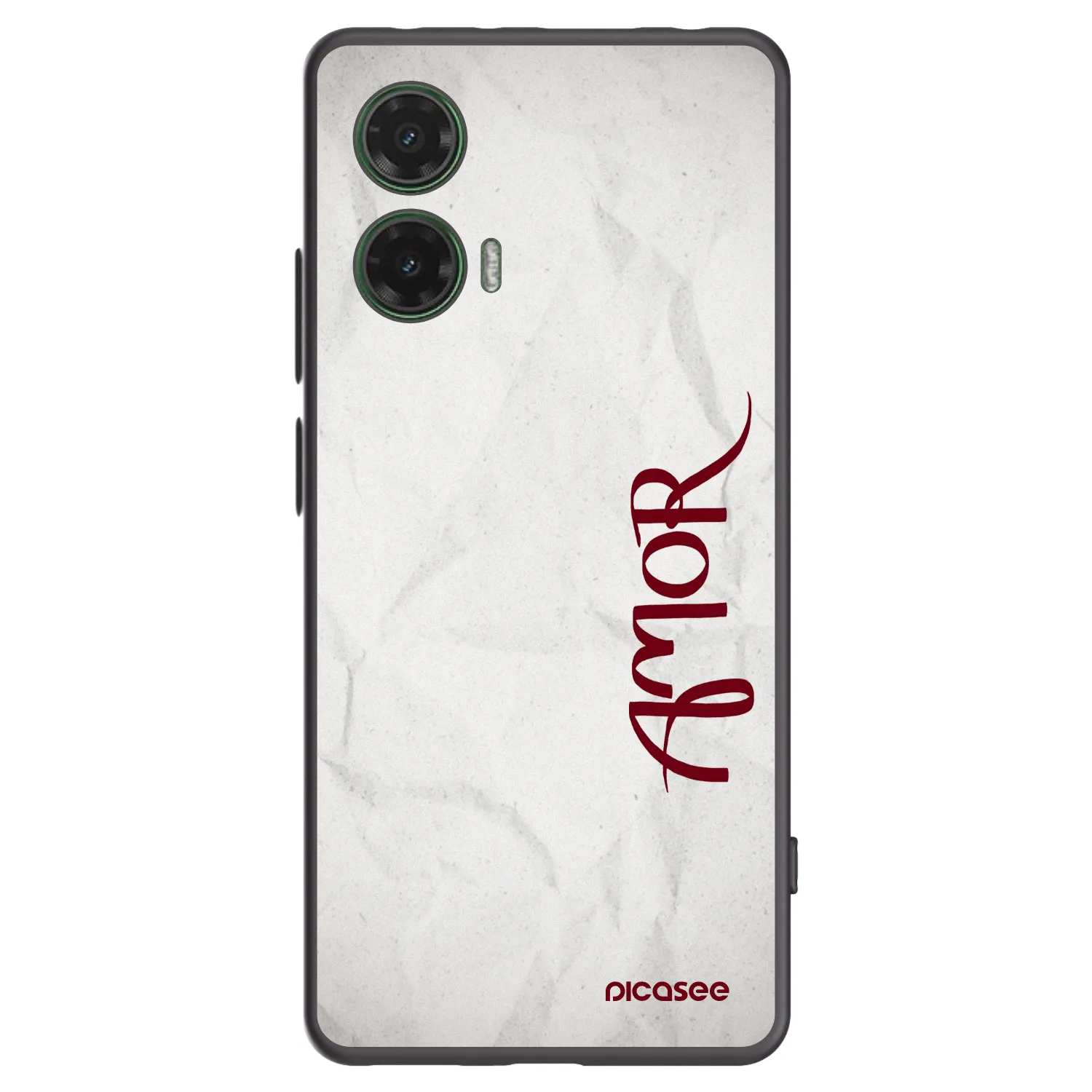Picasee crna silikonska maskica za Motorola Moto G35 5G - Amor