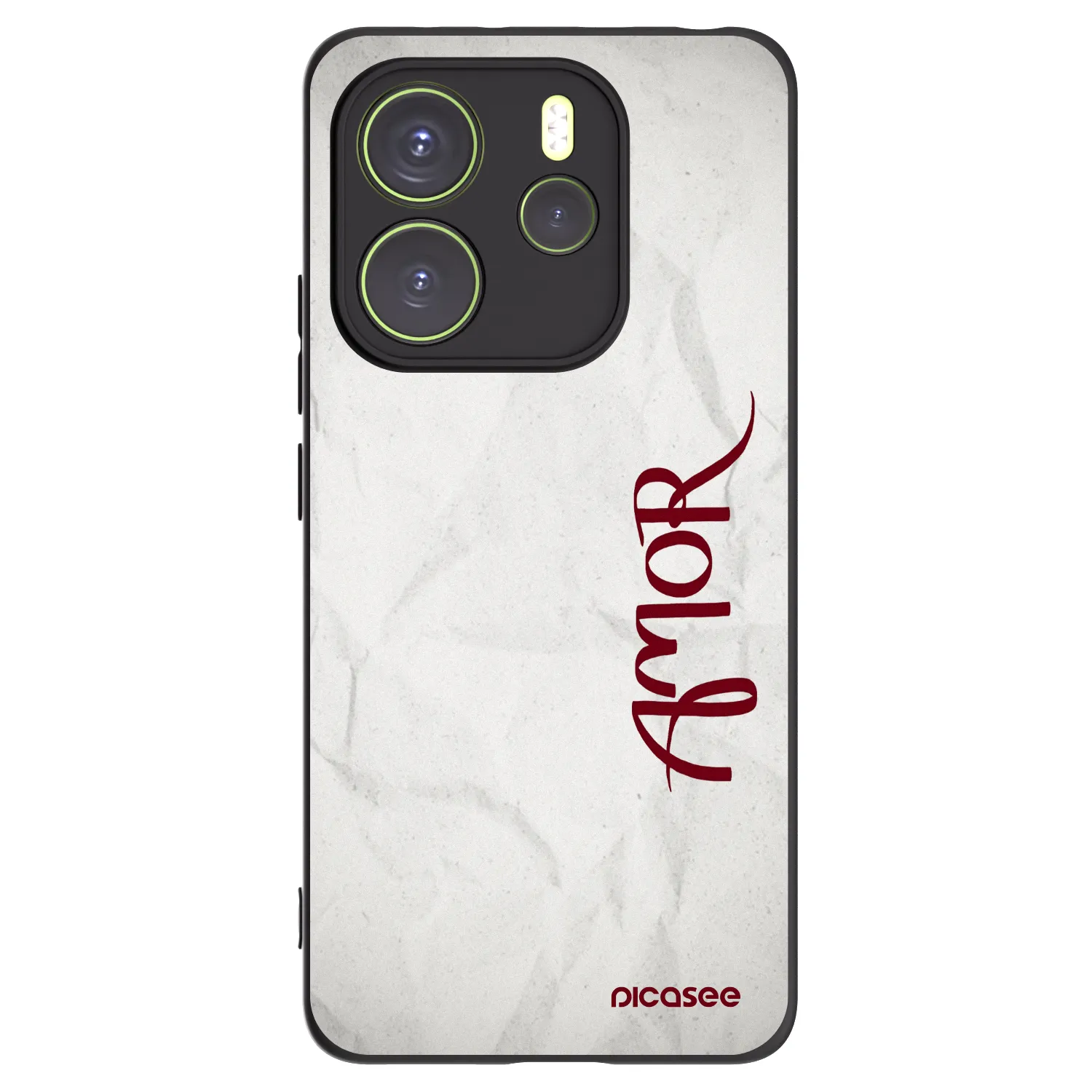 Picasee crna silikonska maskica za Xiaomi Redmi Note 14 4G - Amor