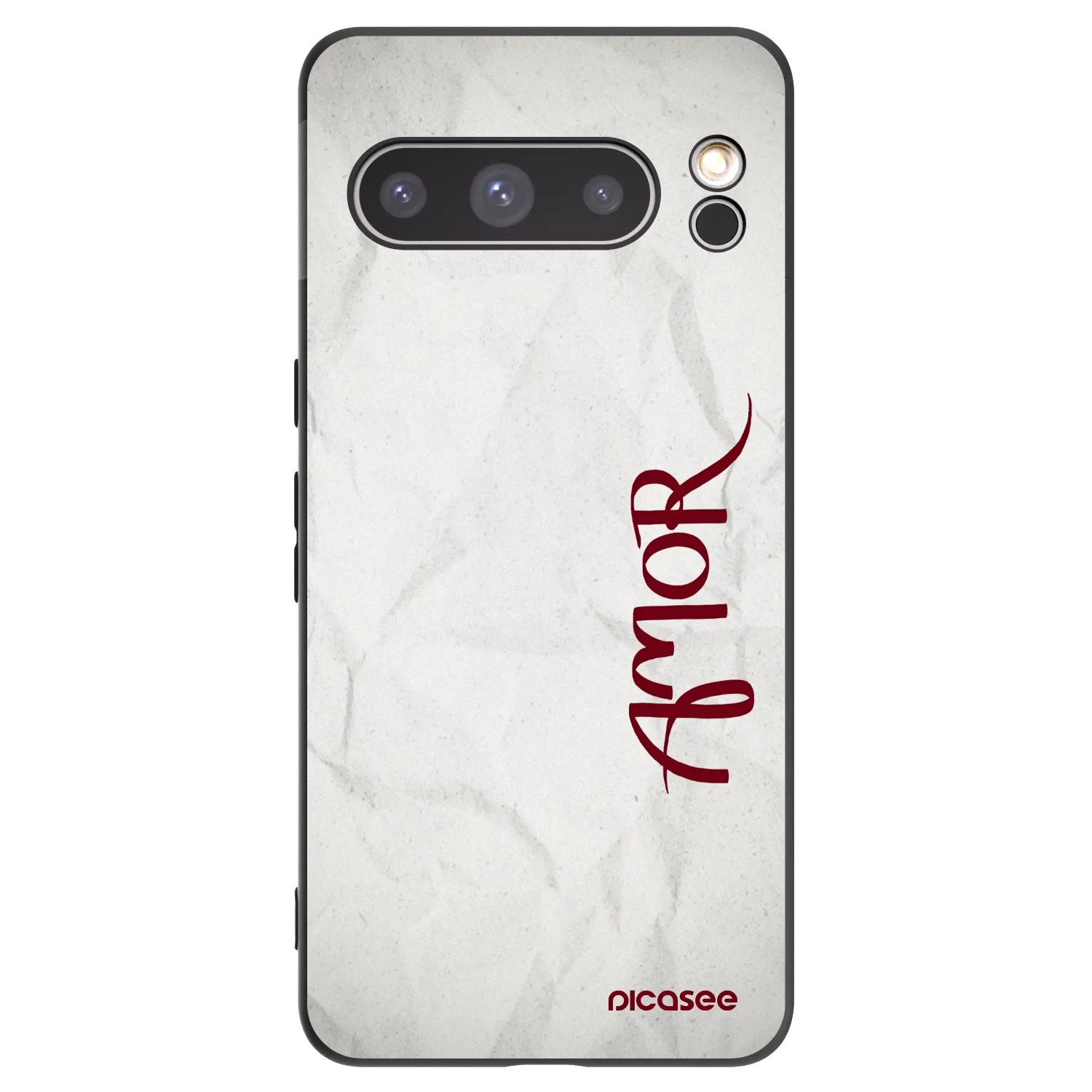 Picasee crna silikonska maskica za Google Pixel 8 Pro - Amor