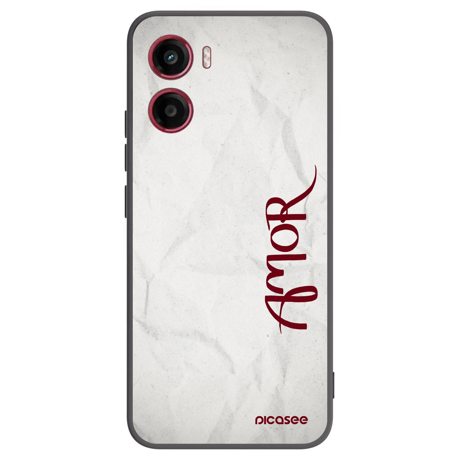 Picasee crna silikonska maskica za Motorola Moto G05 - Amor