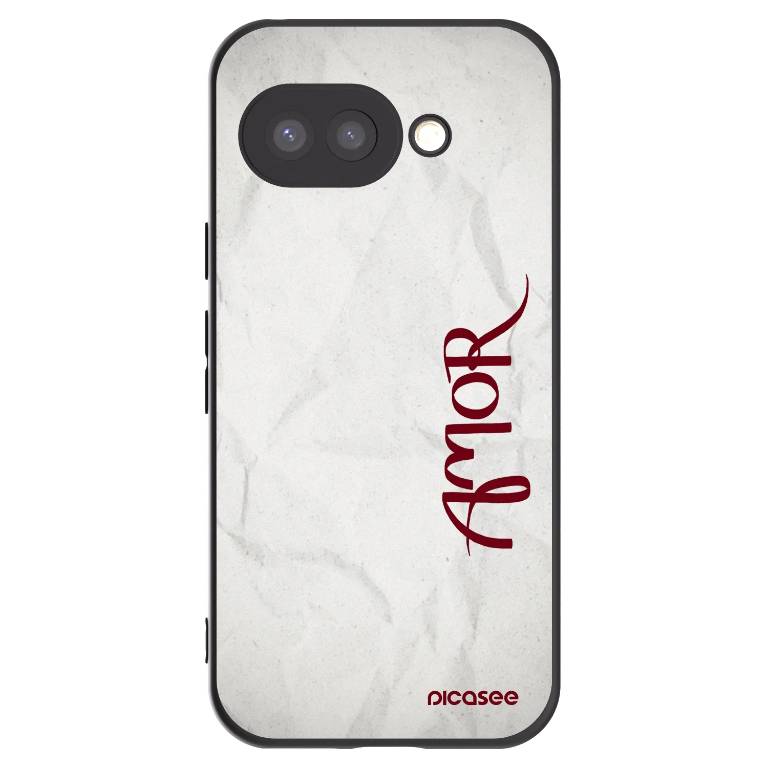 Picasee crna silikonska maskica za Google Pixel 9a - Amor