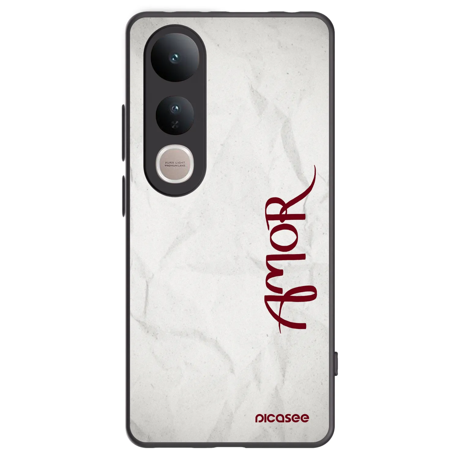 Picasee crna silikonska maskica za Vivo V50 Lite 5G - Amor