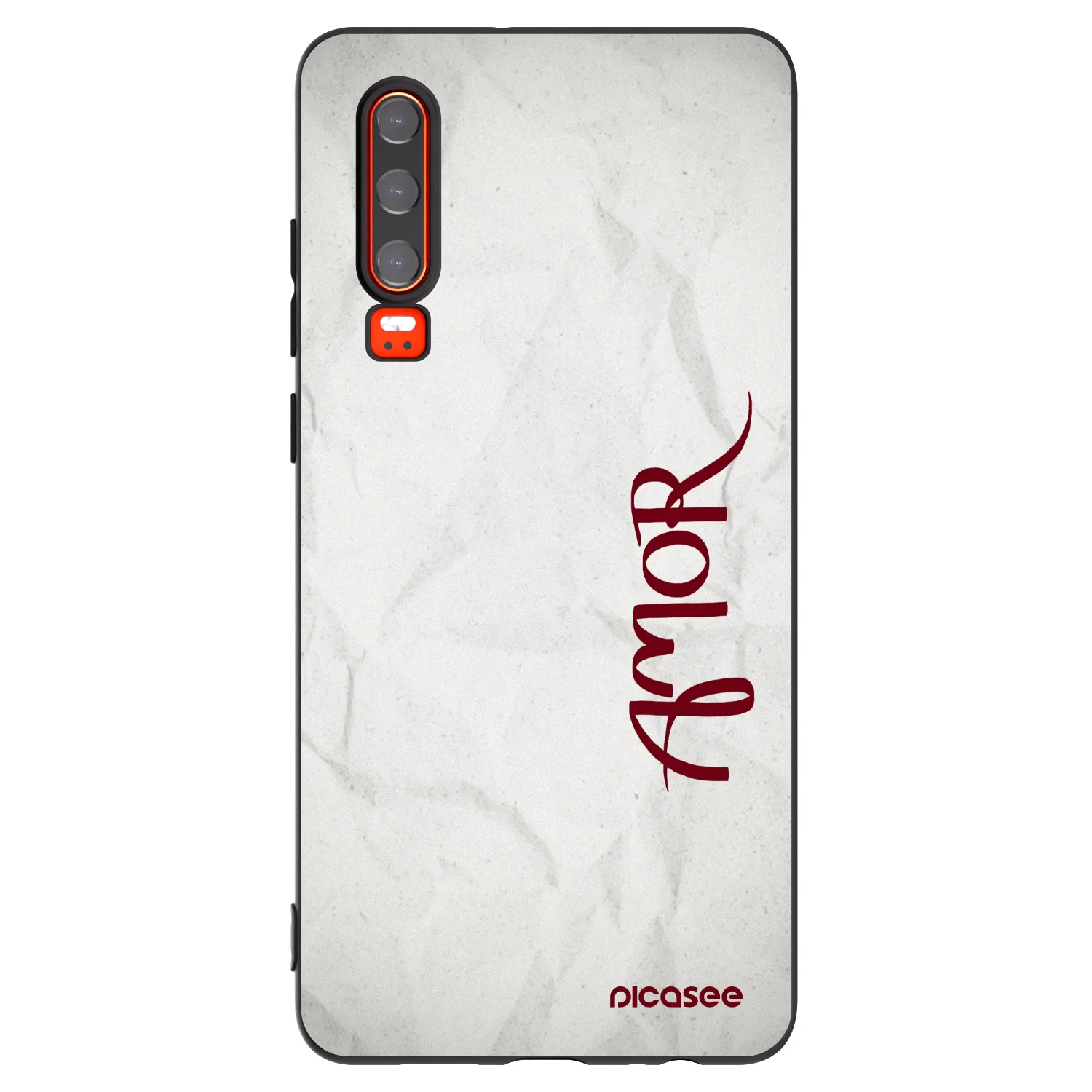 Picasee crna silikonska maskica za Huawei P30 - Amor