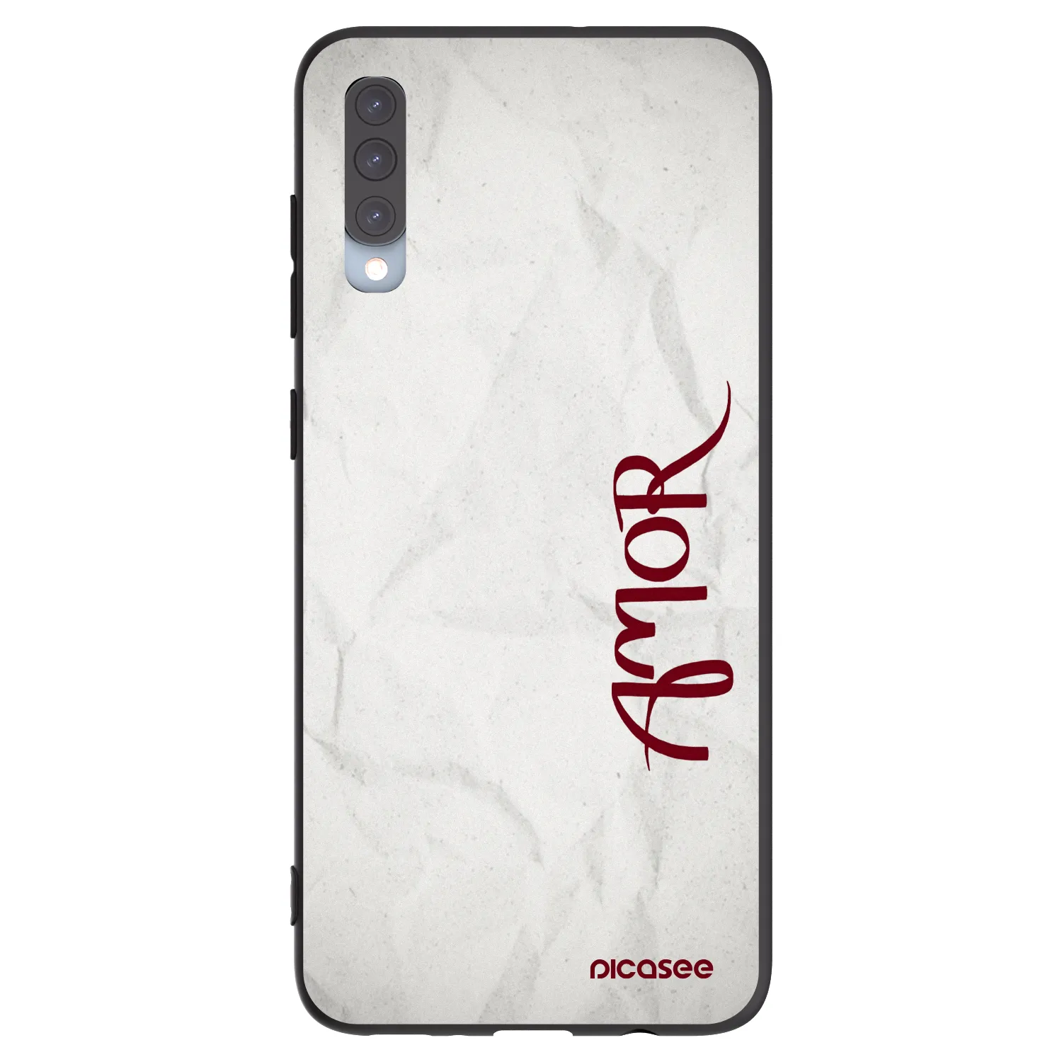 Picasee crna silikonska maskica za Samsung Galaxy A70 A705F - Amor
