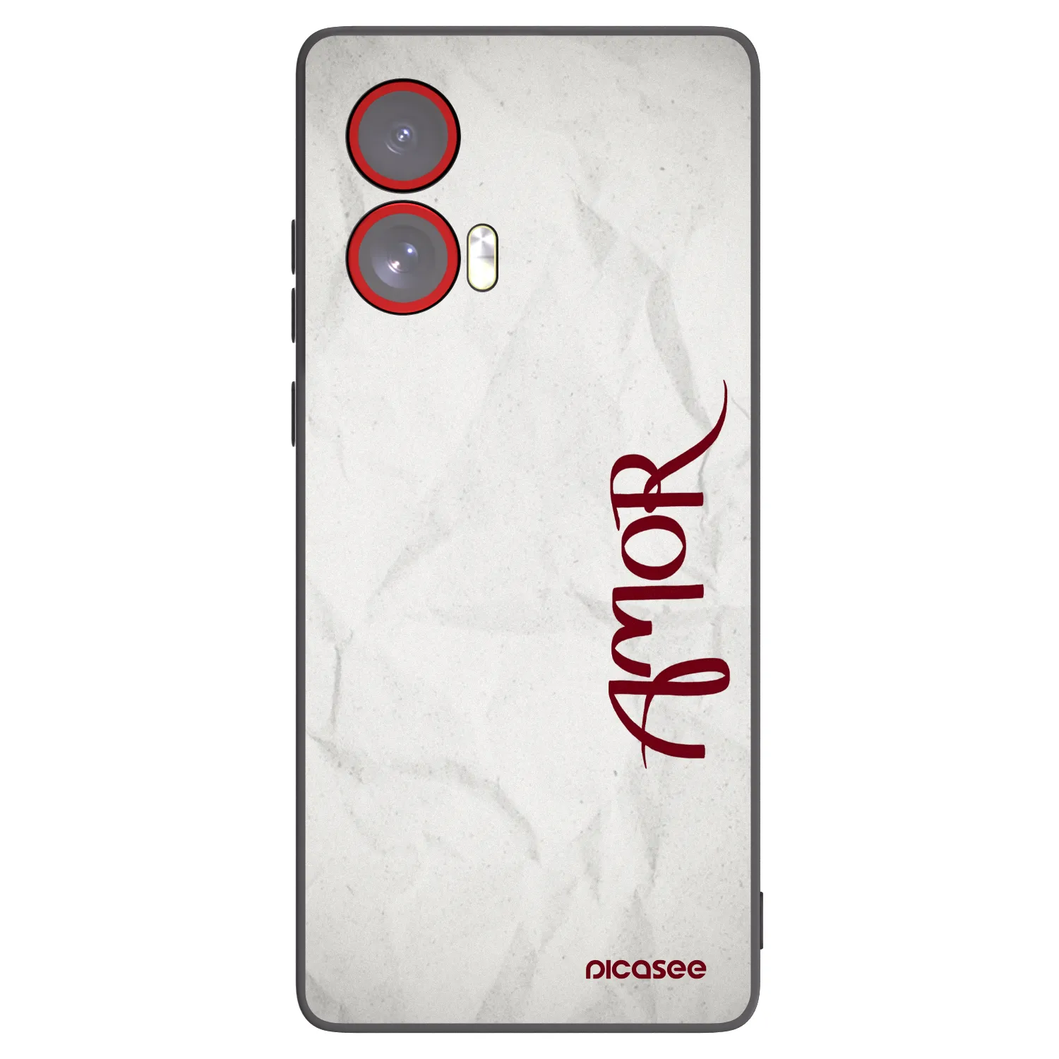 Picasee crna silikonska maskica za Motorola Edge 50 Fusion - Amor