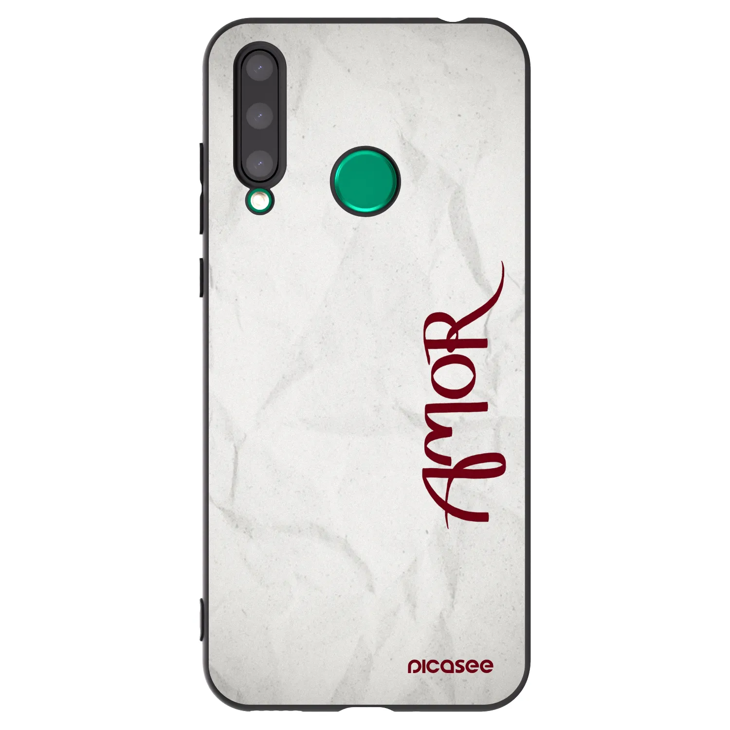 Picasee crna silikonska maskica za Honor 20 Lite - Amor