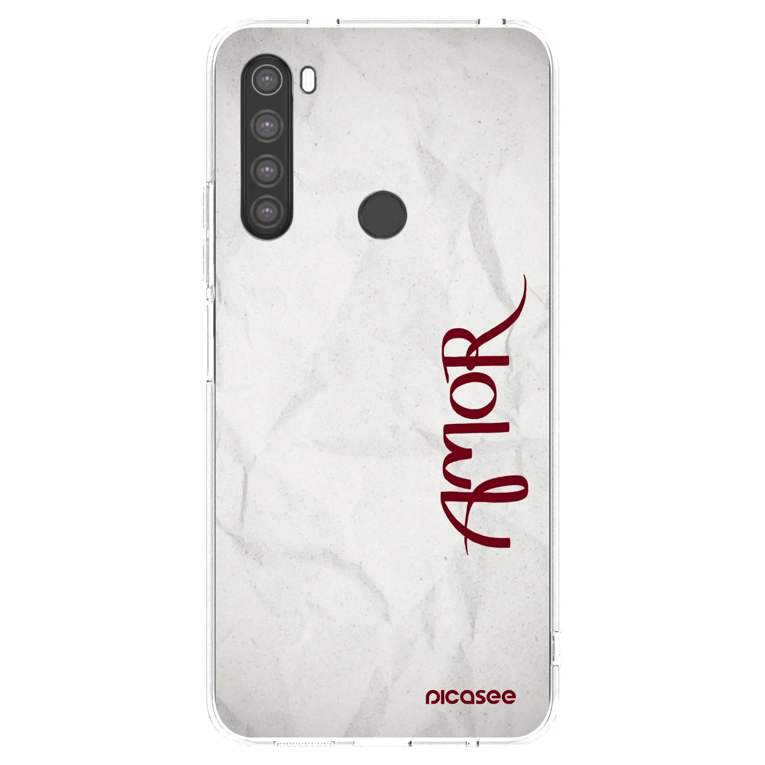 Picasee silikonska prozirna maskica za Xiaomi Redmi Note 8 - Amor