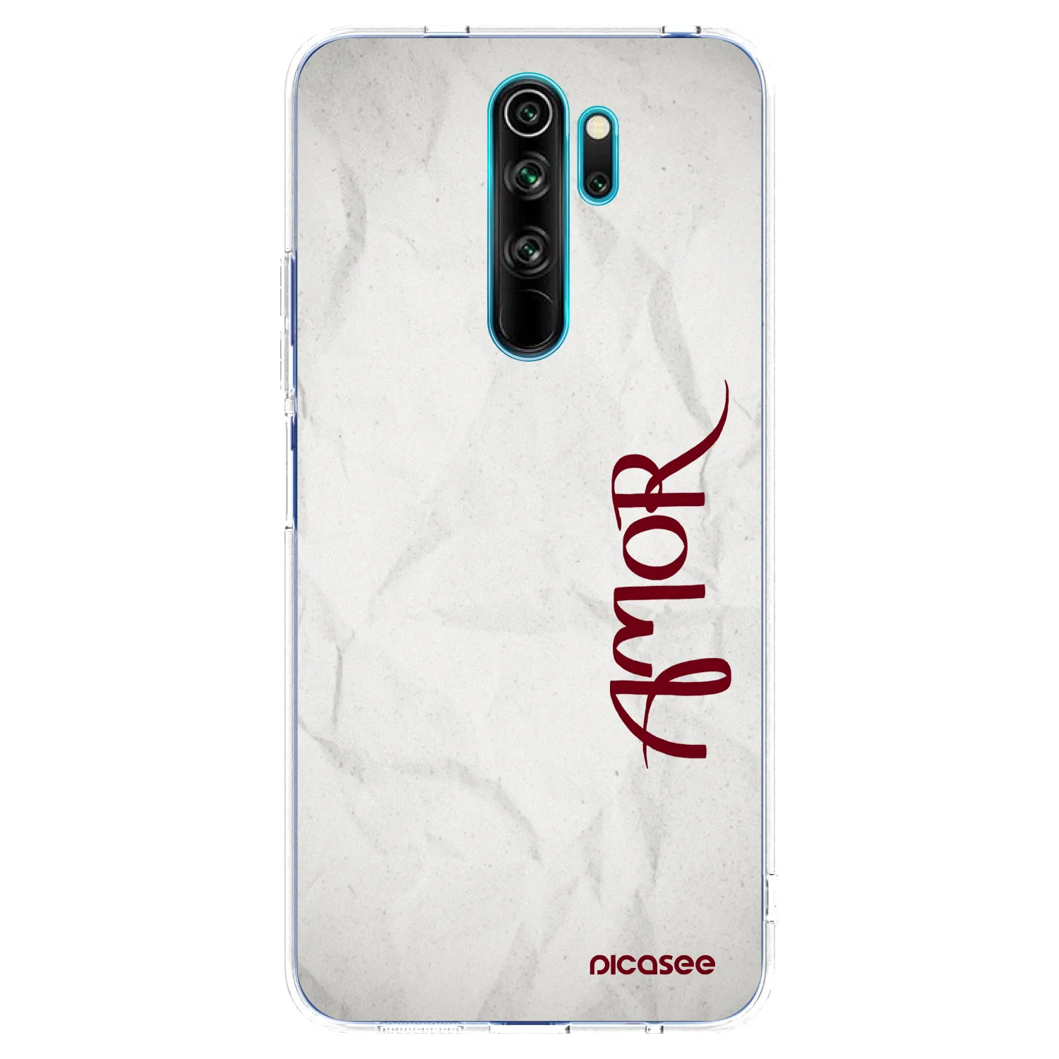 Picasee silikonska prozirna maskica za Xiaomi Redmi Note 8 Pro - Amor