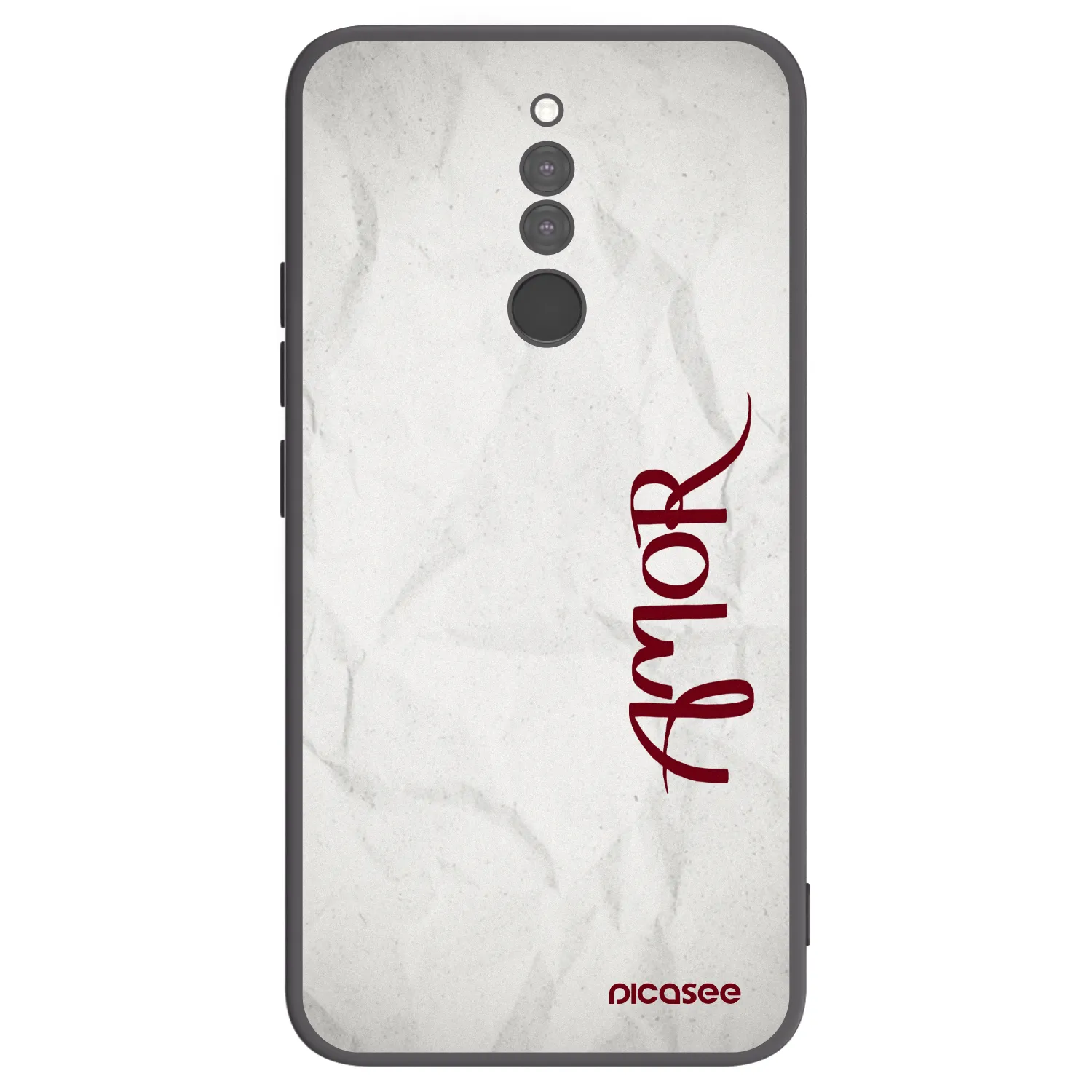 Picasee crna silikonska maskica za Xiaomi Redmi 8 - Amor