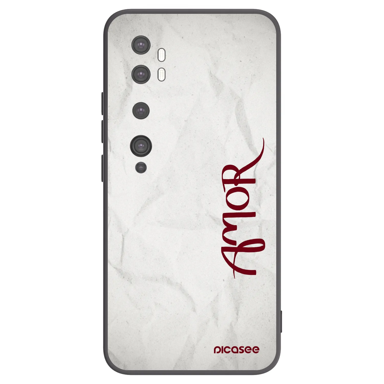 Picasee crna silikonska maskica za Xiaomi Mi Note 10 (Pro) - Amor