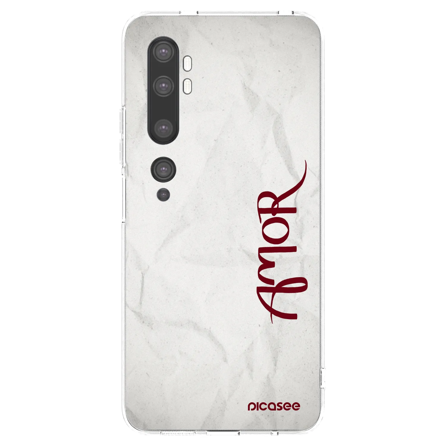 Picasee silikonska prozirna maskica za Xiaomi Mi Note 10 (Pro) - Amor