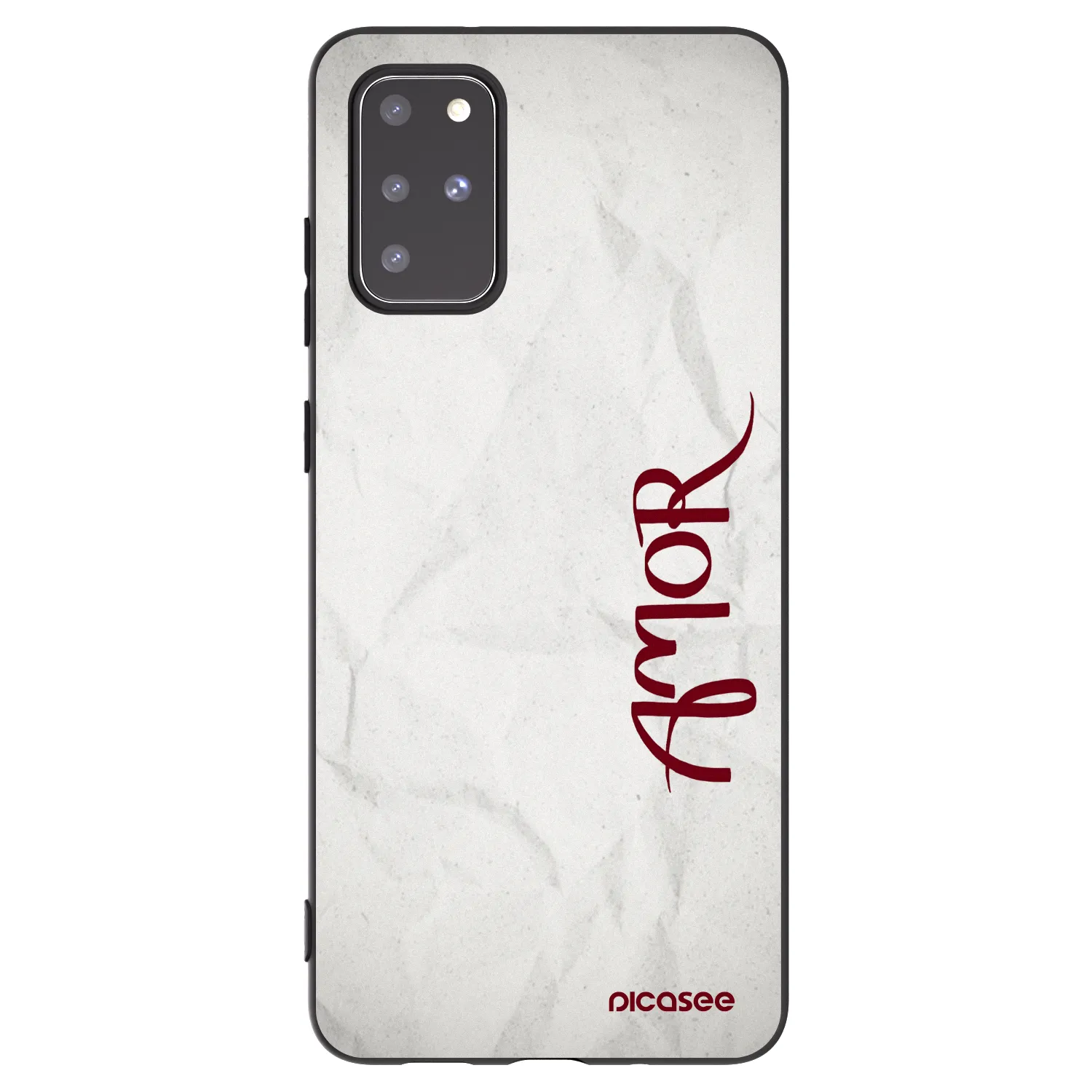 Picasee crna silikonska maskica za Samsung Galaxy S20+ G985F - Amor