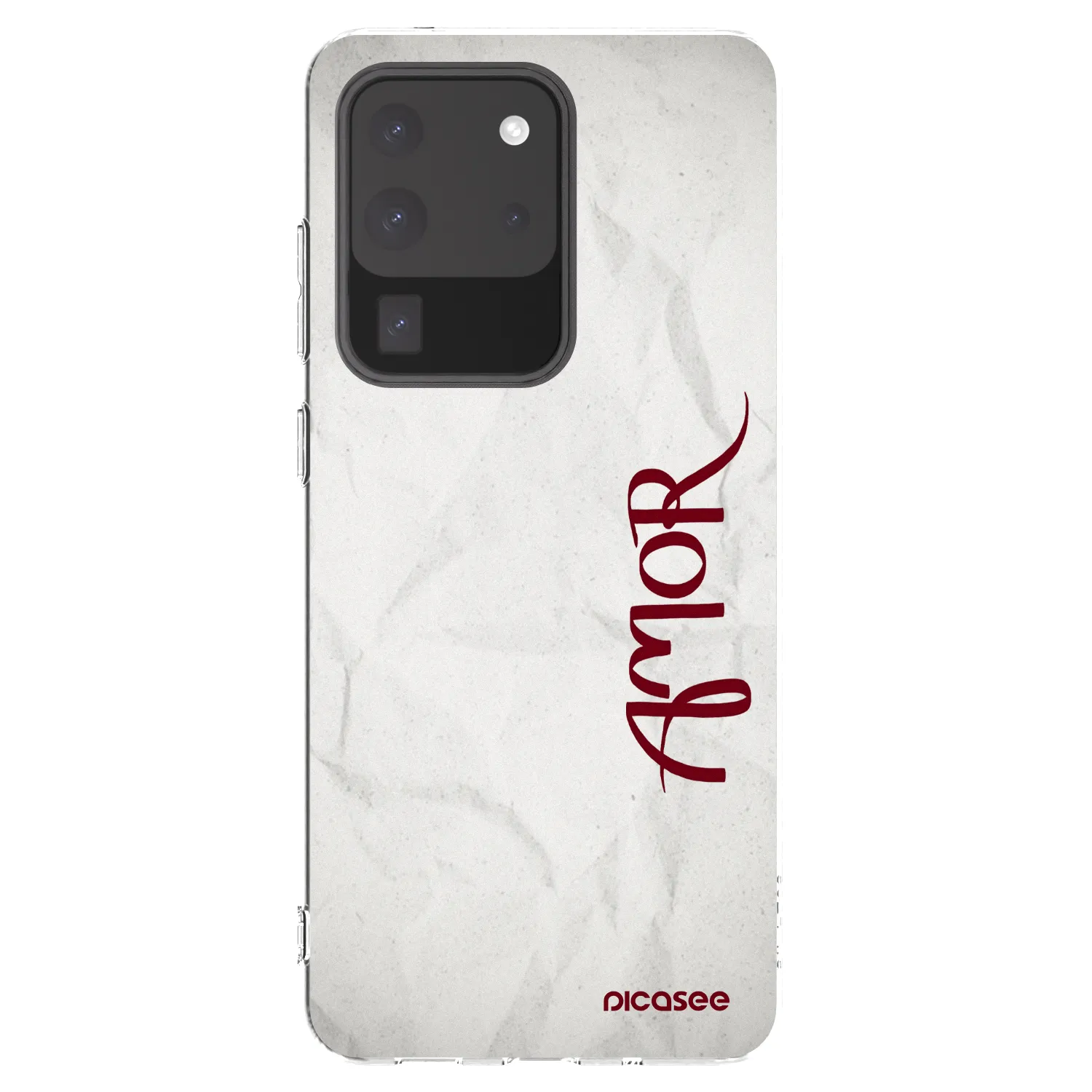 Picasee silikonska prozirna maskica za Samsung Galaxy S20 Ultra 5G G988F - Amor