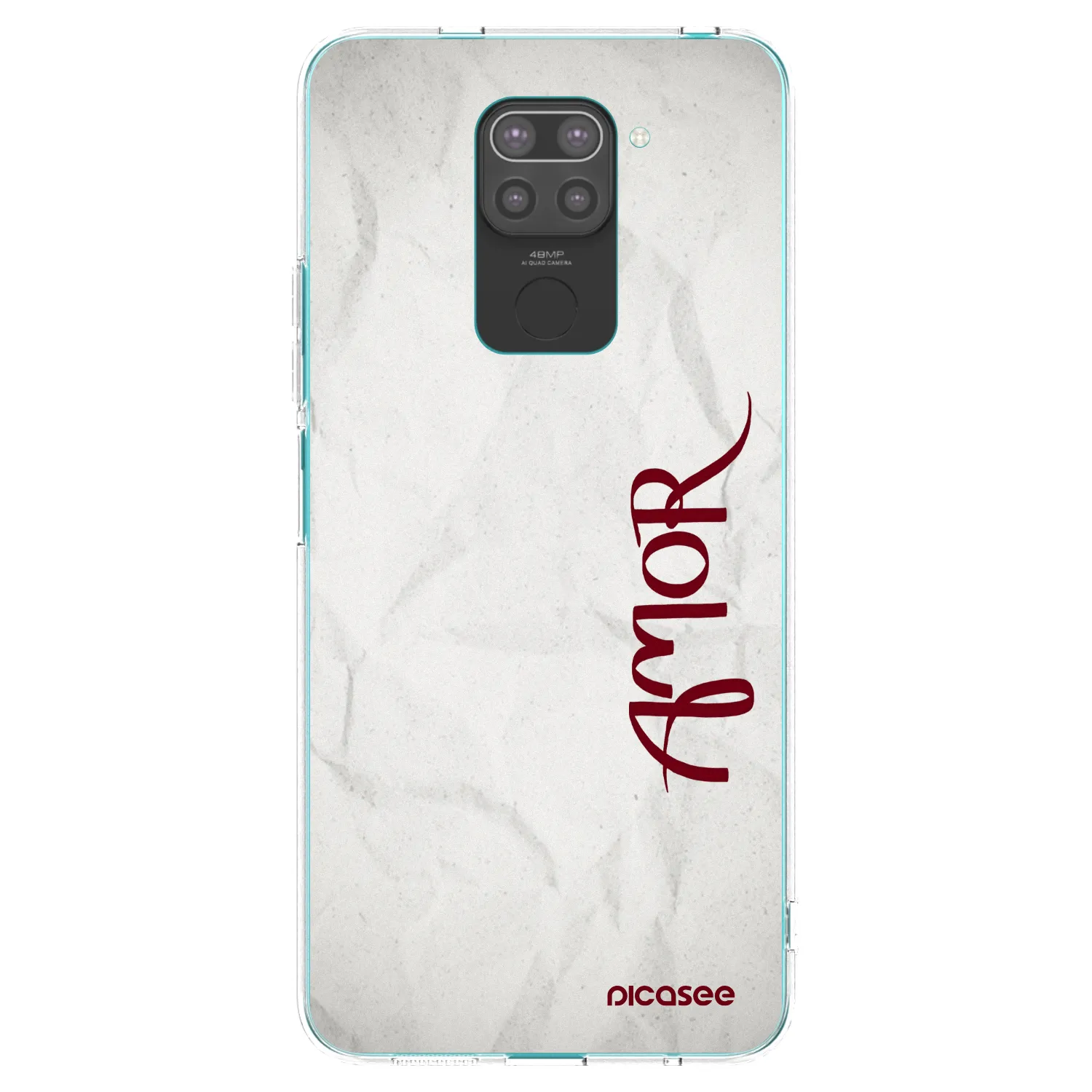 Picasee crna silikonska maskica za Xiaomi Redmi Note 9 - Amor