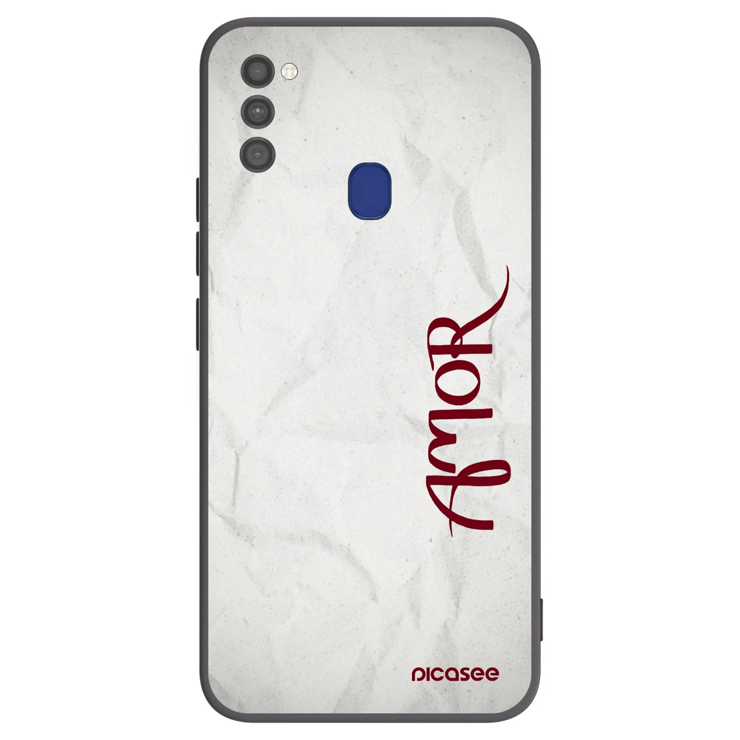 Picasee crna silikonska maskica za Samsung Galaxy M21 M215F - Amor