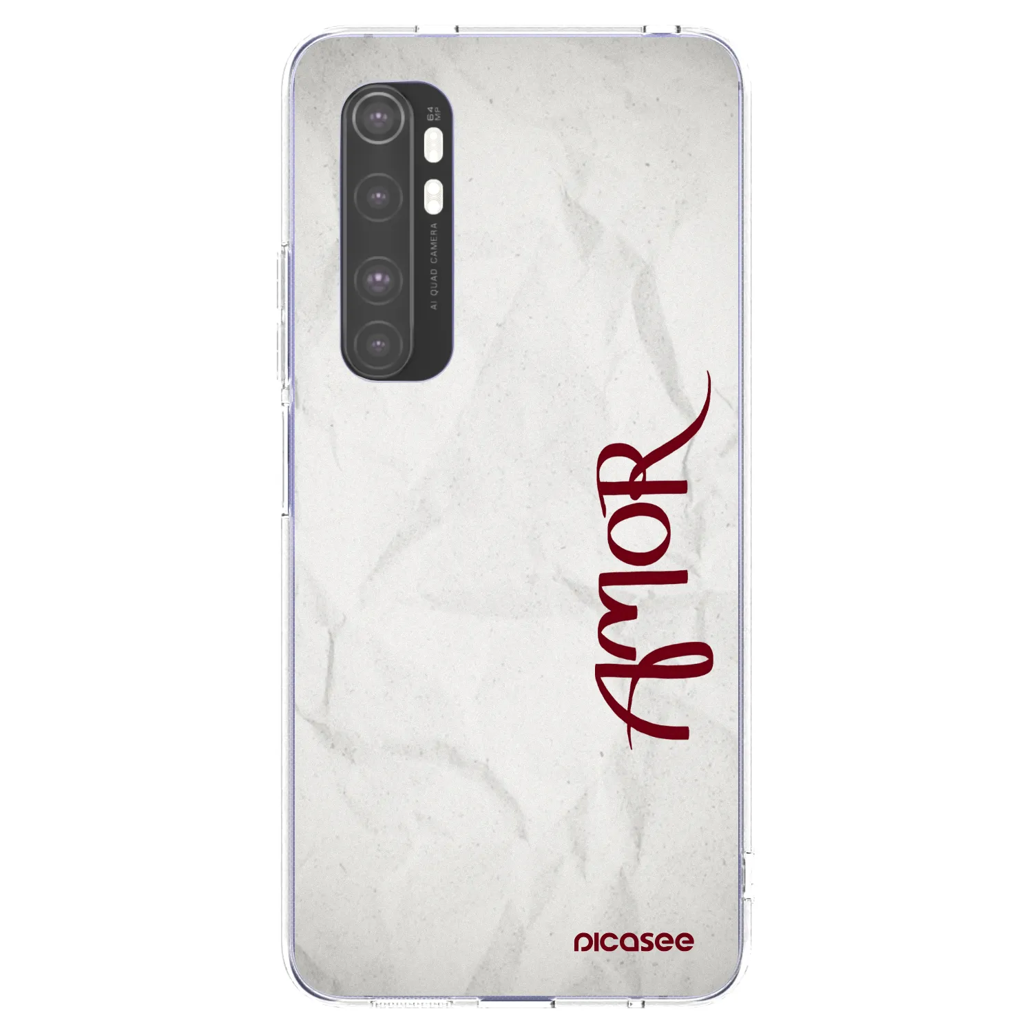 Picasee silikonska prozirna maskica za Xiaomi Mi Note 10 Lite - Amor