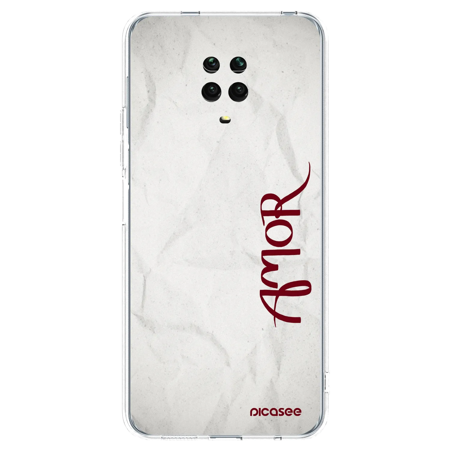 Picasee silikonska prozirna maskica za Xiaomi Redmi Note 9S - Amor