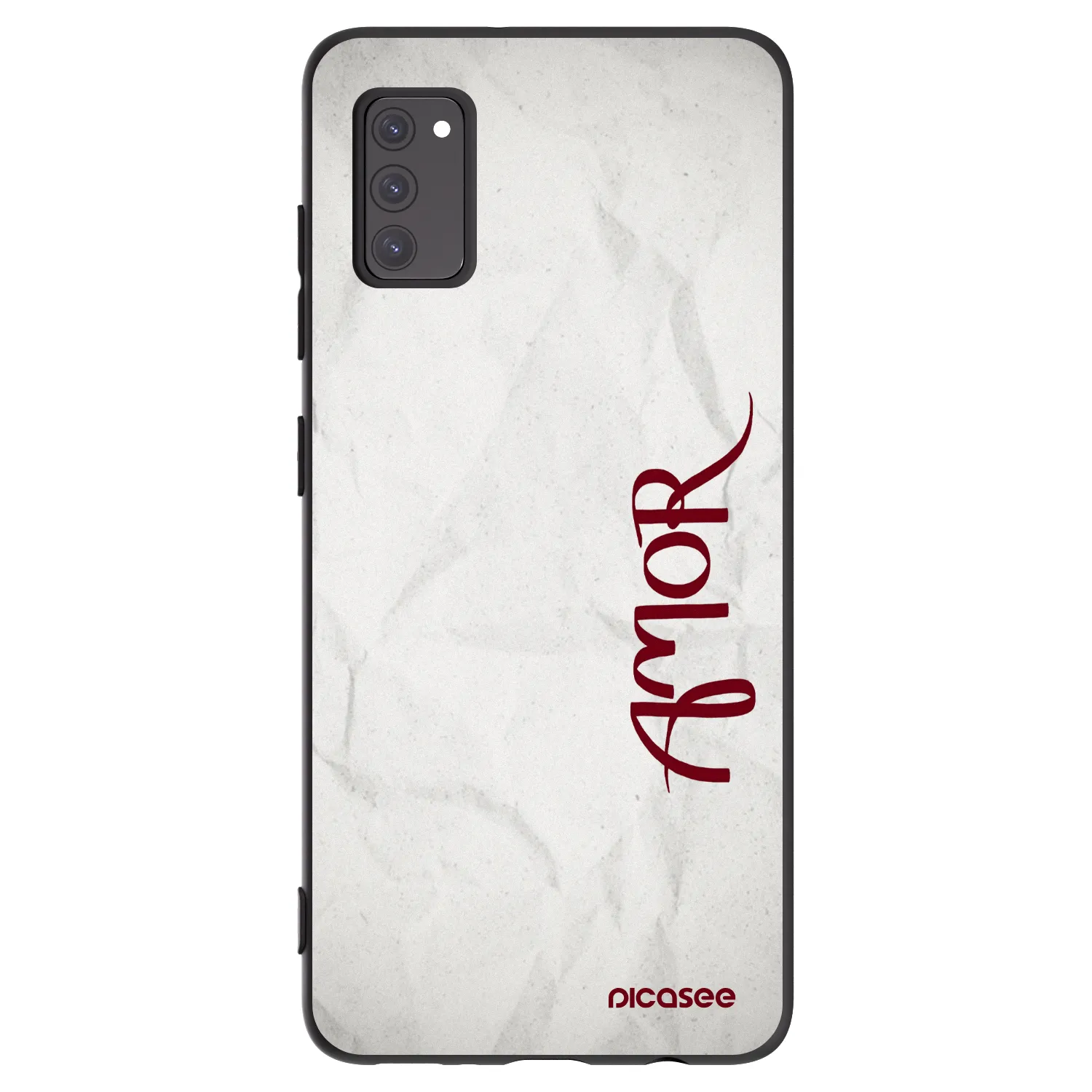 Picasee crna silikonska maskica za Samsung Galaxy A41 A415F - Amor