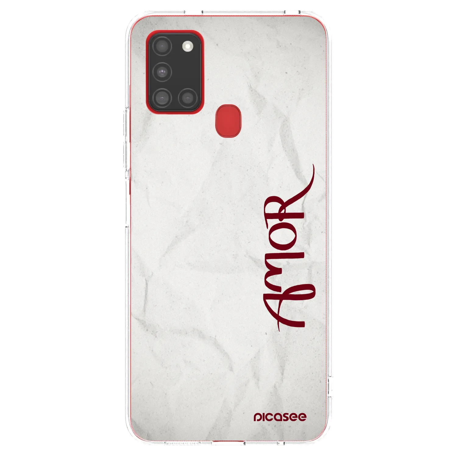 Picasee silikonska prozirna maskica za Samsung Galaxy A21s - Amor