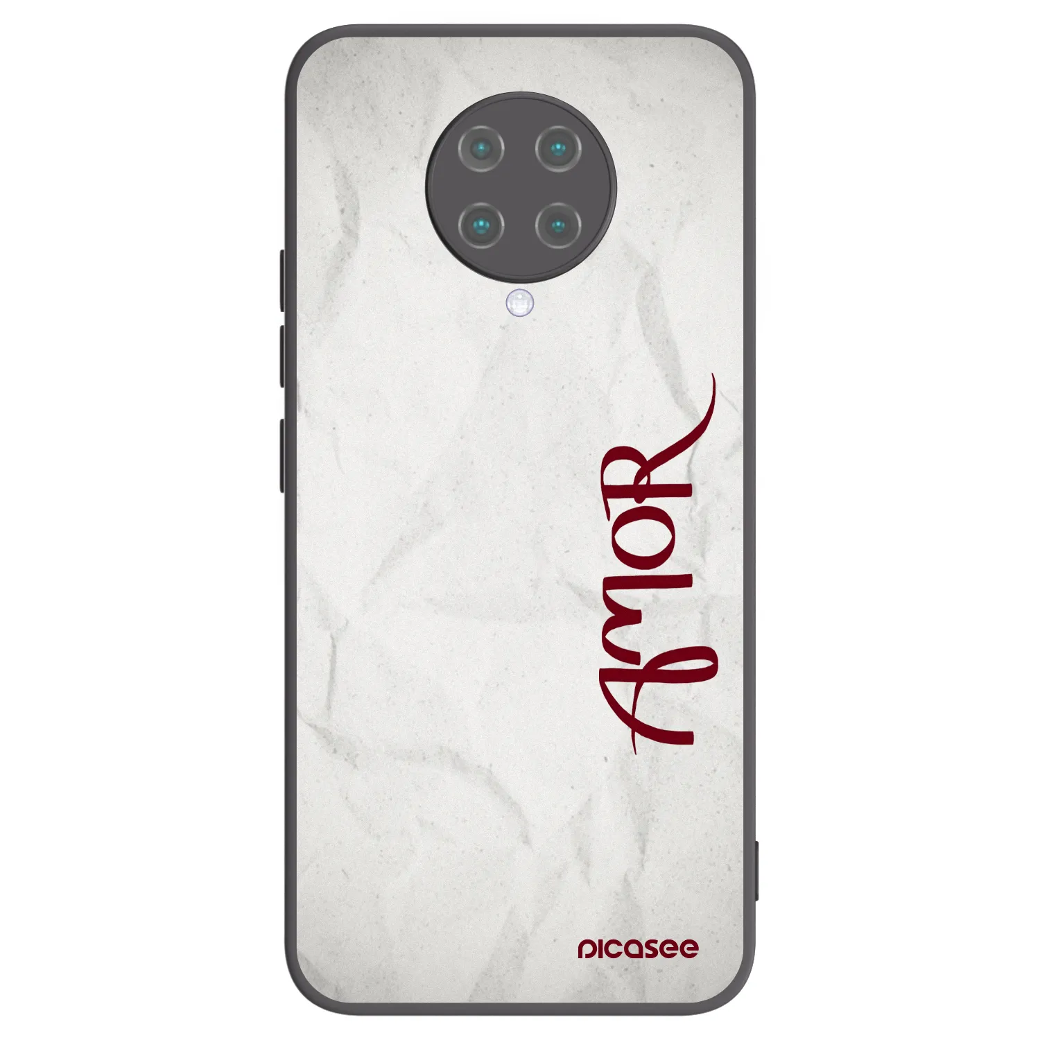 Picasee crna silikonska maskica za Xiaomi Poco F2 Pro - Amor