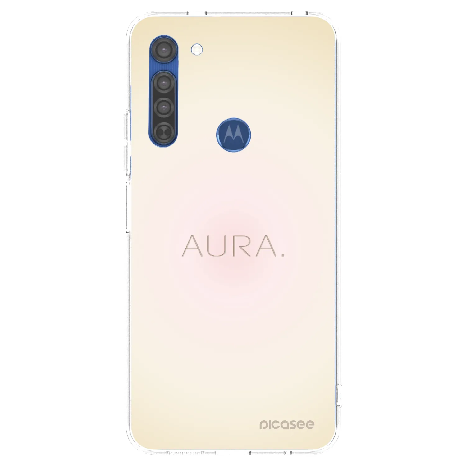 Picasee silikonska prozirna maskica za Motorola Moto G8 - Aura