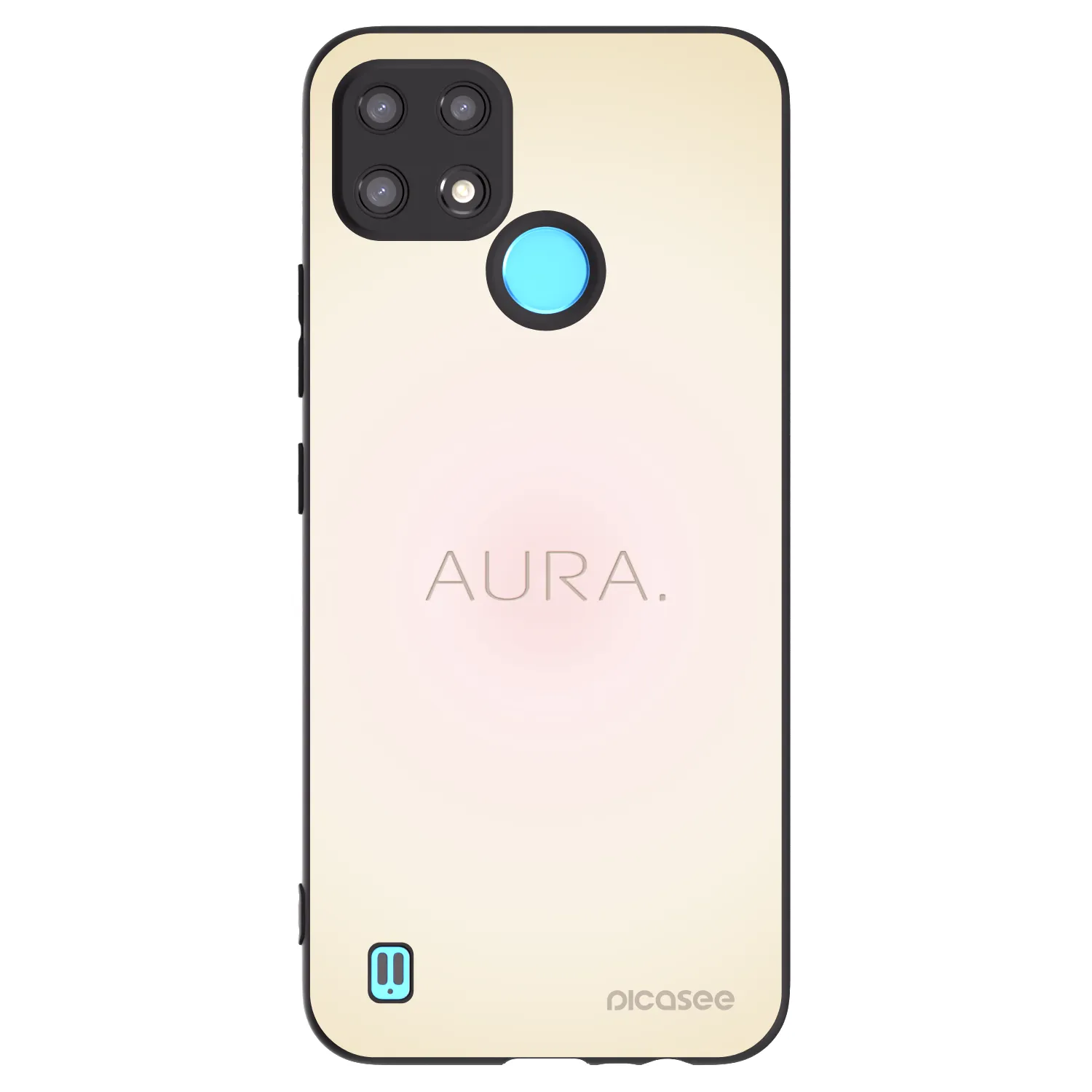 Picasee crna silikonska maskica za Realme C21 - Aura