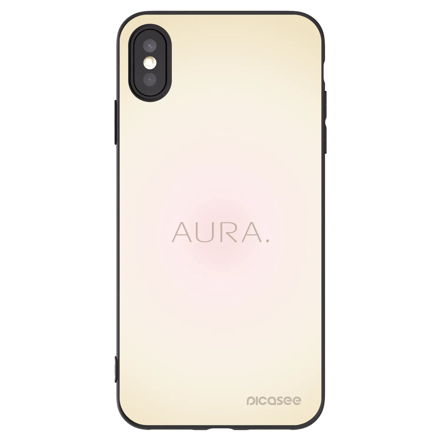 Picasee crna silikonska maskica za Apple iPhone XS Max - Aura