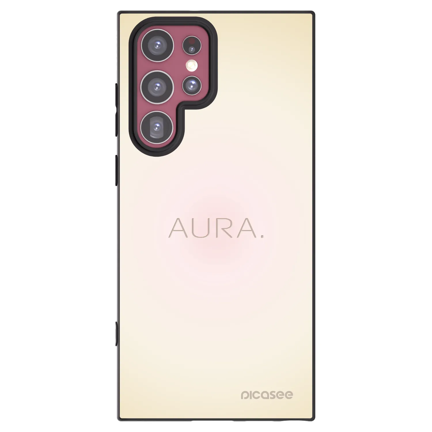 Picasee crna silikonska maskica za Samsung Galaxy S22 Ultra 5G - Aura
