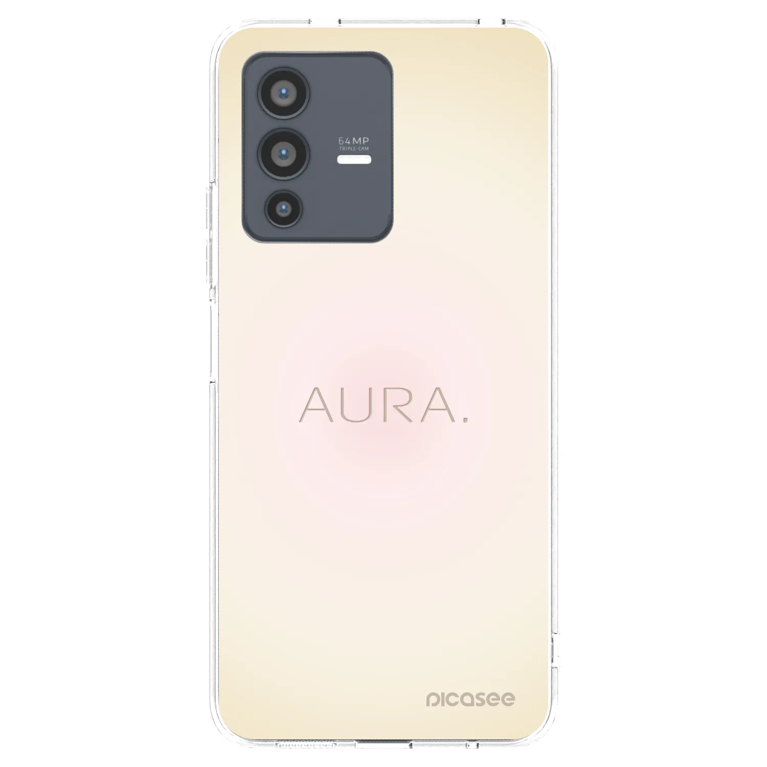 Picasee silikonska prozirna maskica za Vivo V23 5G - Aura