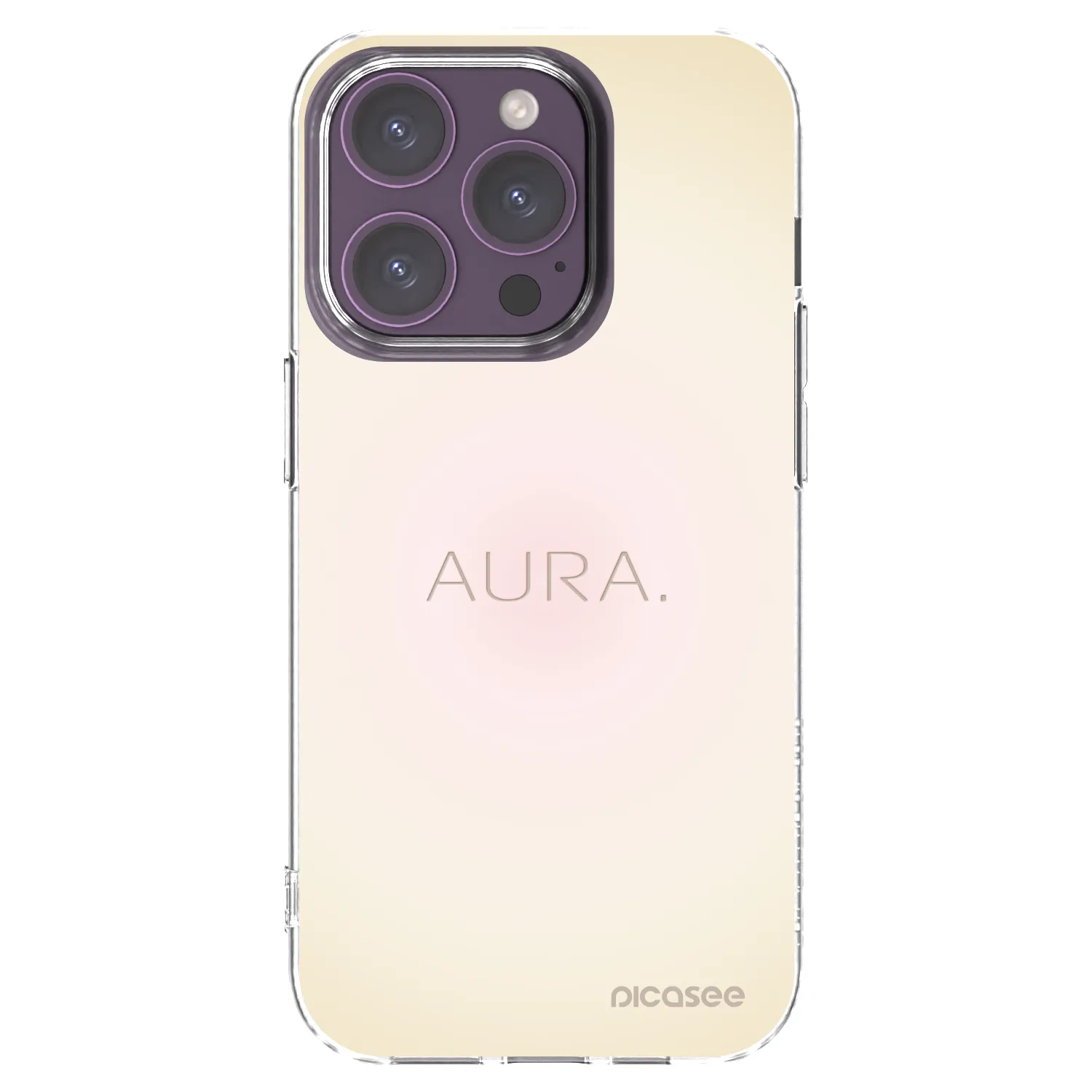 Picasee silikonska prozirna maskica za Apple iPhone 14 Pro - Aura