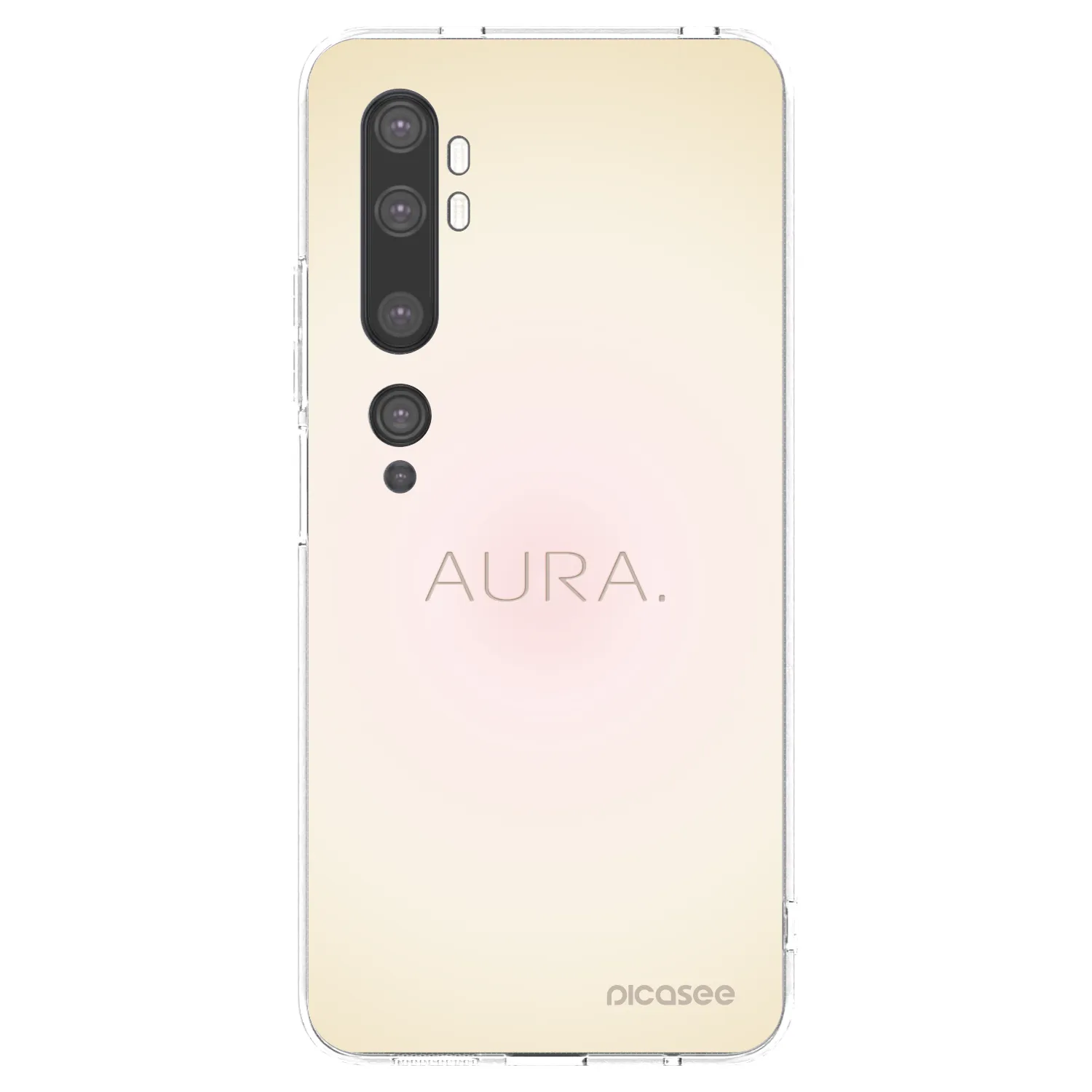 Picasee silikonska prozirna maskica za Xiaomi Mi Note 10 (Pro) - Aura