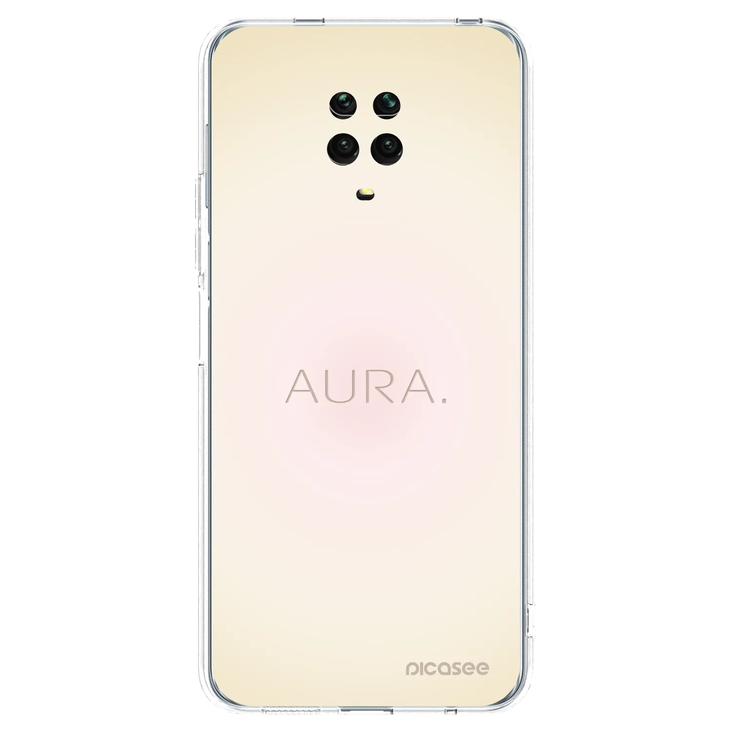 Picasee silikonska prozirna maskica za Xiaomi Redmi Note 9 Pro - Aura