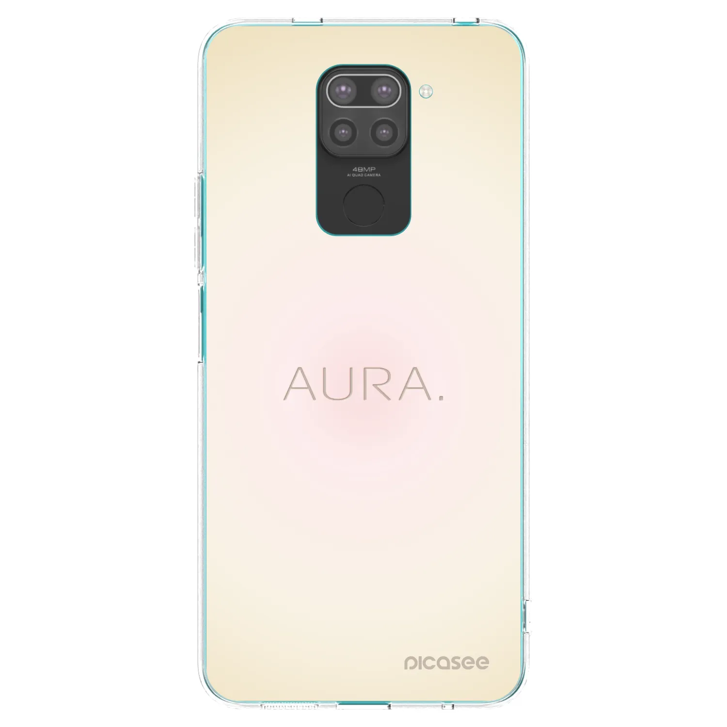 Picasee crna silikonska maskica za Xiaomi Redmi Note 9 - Aura