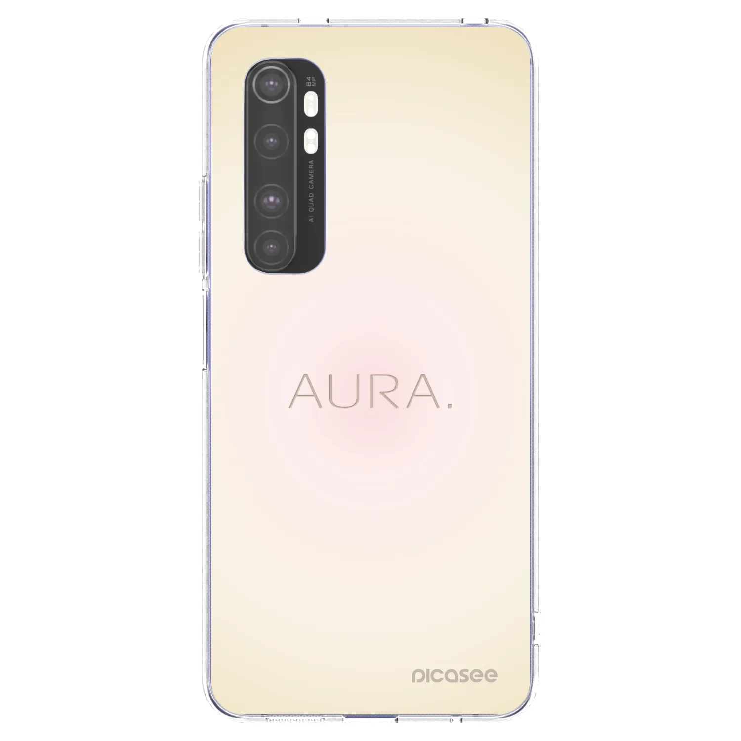 Picasee silikonska prozirna maskica za Xiaomi Mi Note 10 Lite - Aura