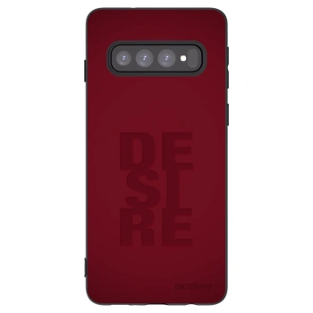 Picasee crna silikonska maskica za Samsung Galaxy S10 G973 - Desire