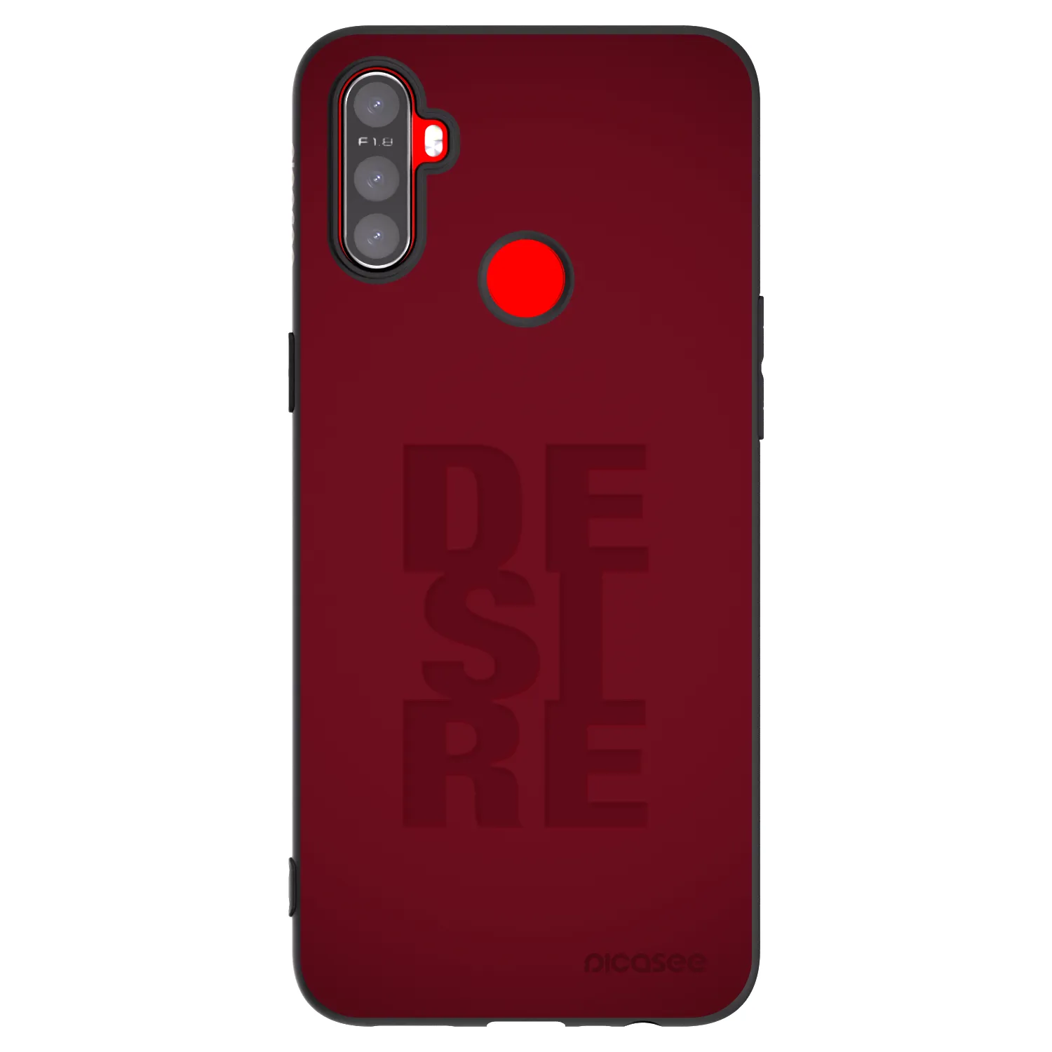 Picasee crna silikonska maskica za Realme C3 - Desire
