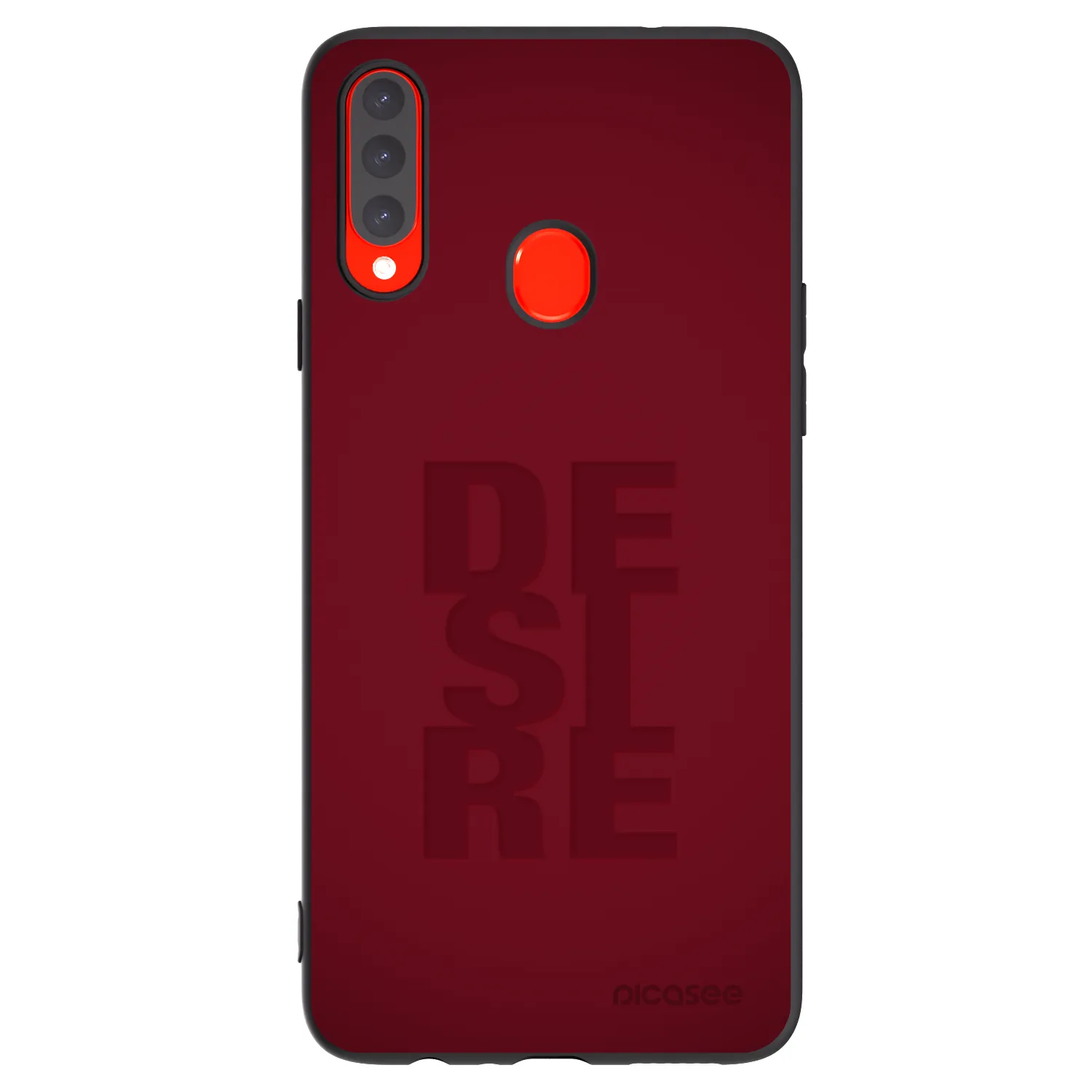 Picasee crna silikonska maskica za Samsung Galaxy A20s - Desire