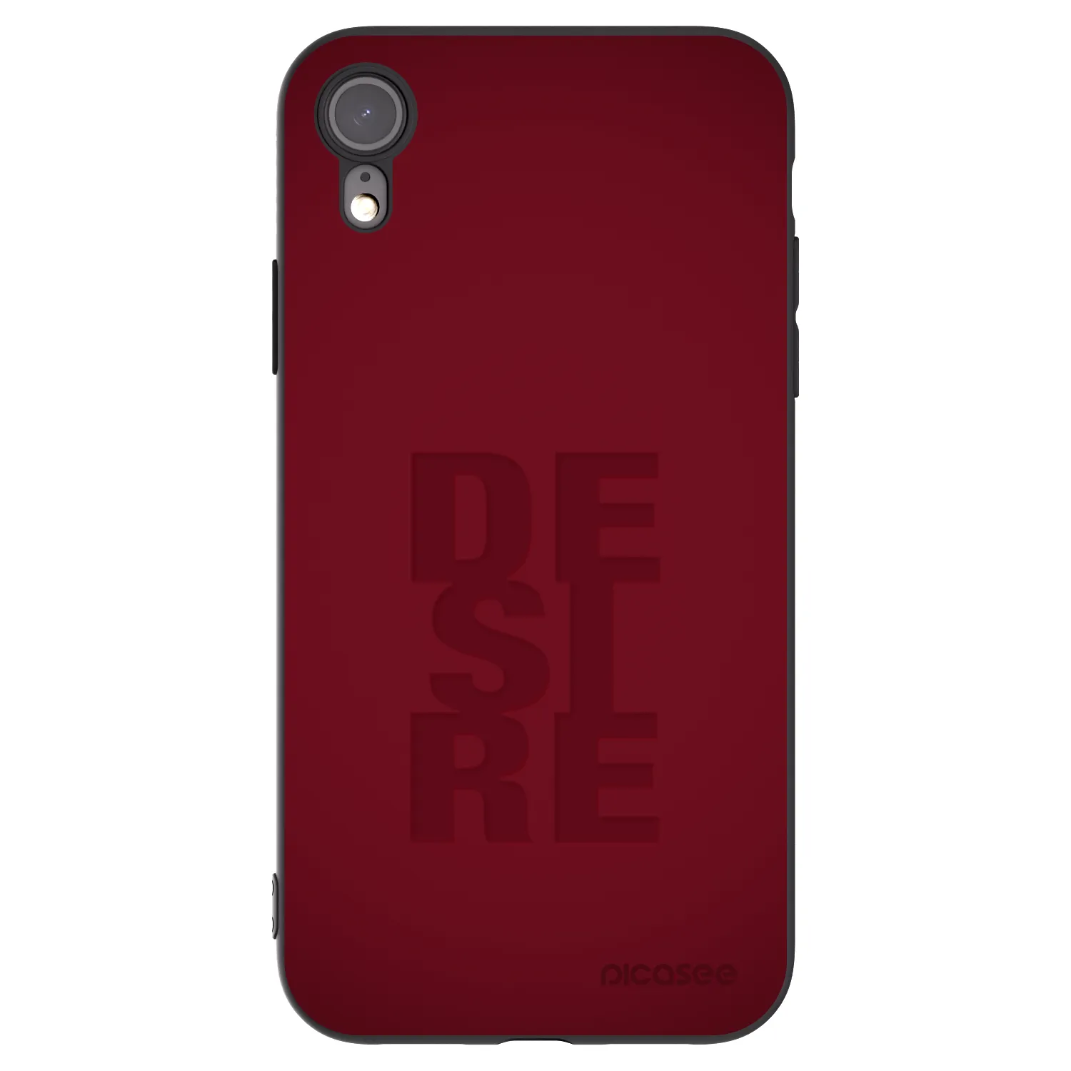 Picasee crna silikonska maskica za Apple iPhone XR - Desire